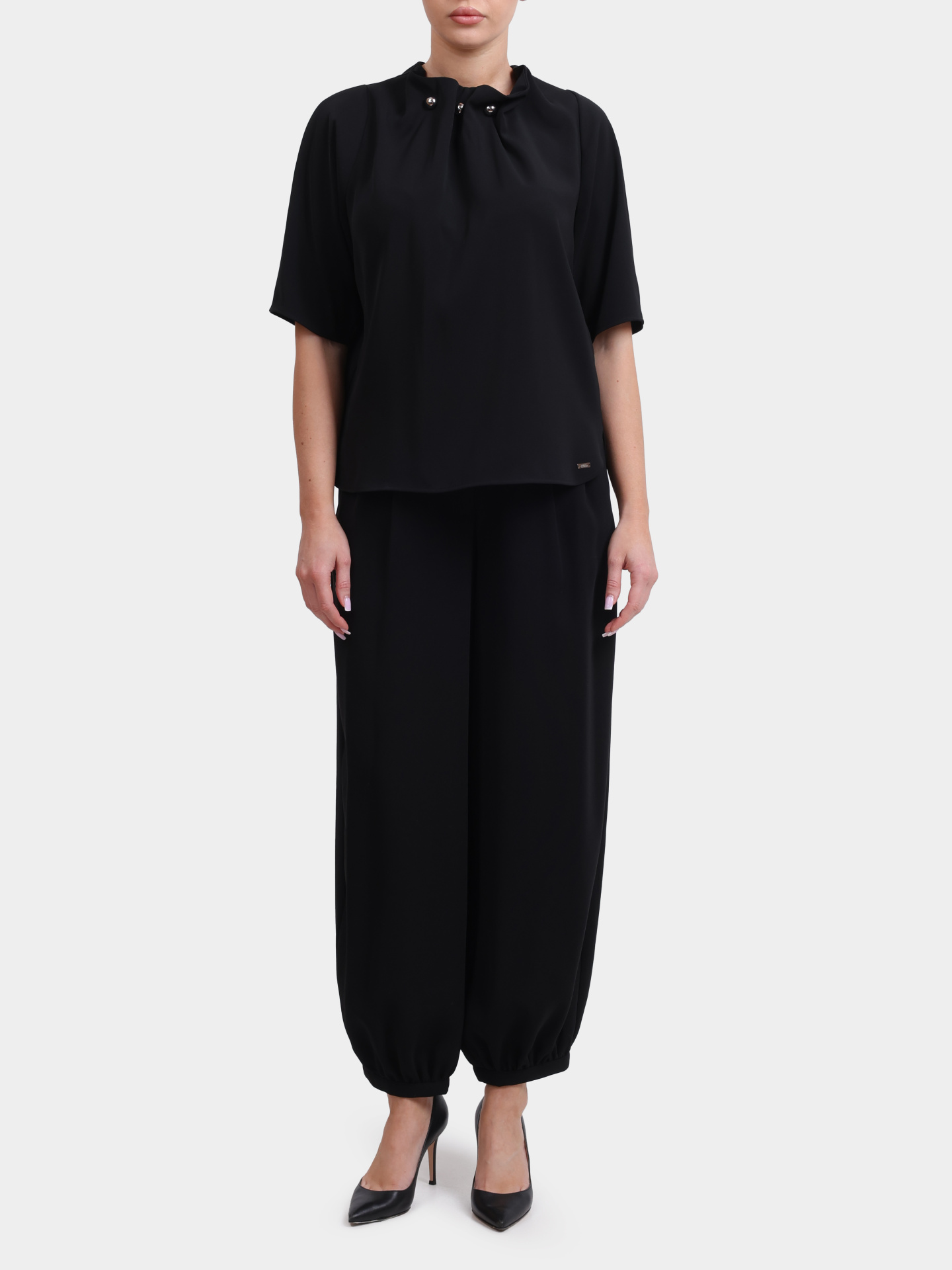 Блузка Armani Exchange XW001256 AF16125 UC001 черная женская — купить в интернет-магазине Verdistore