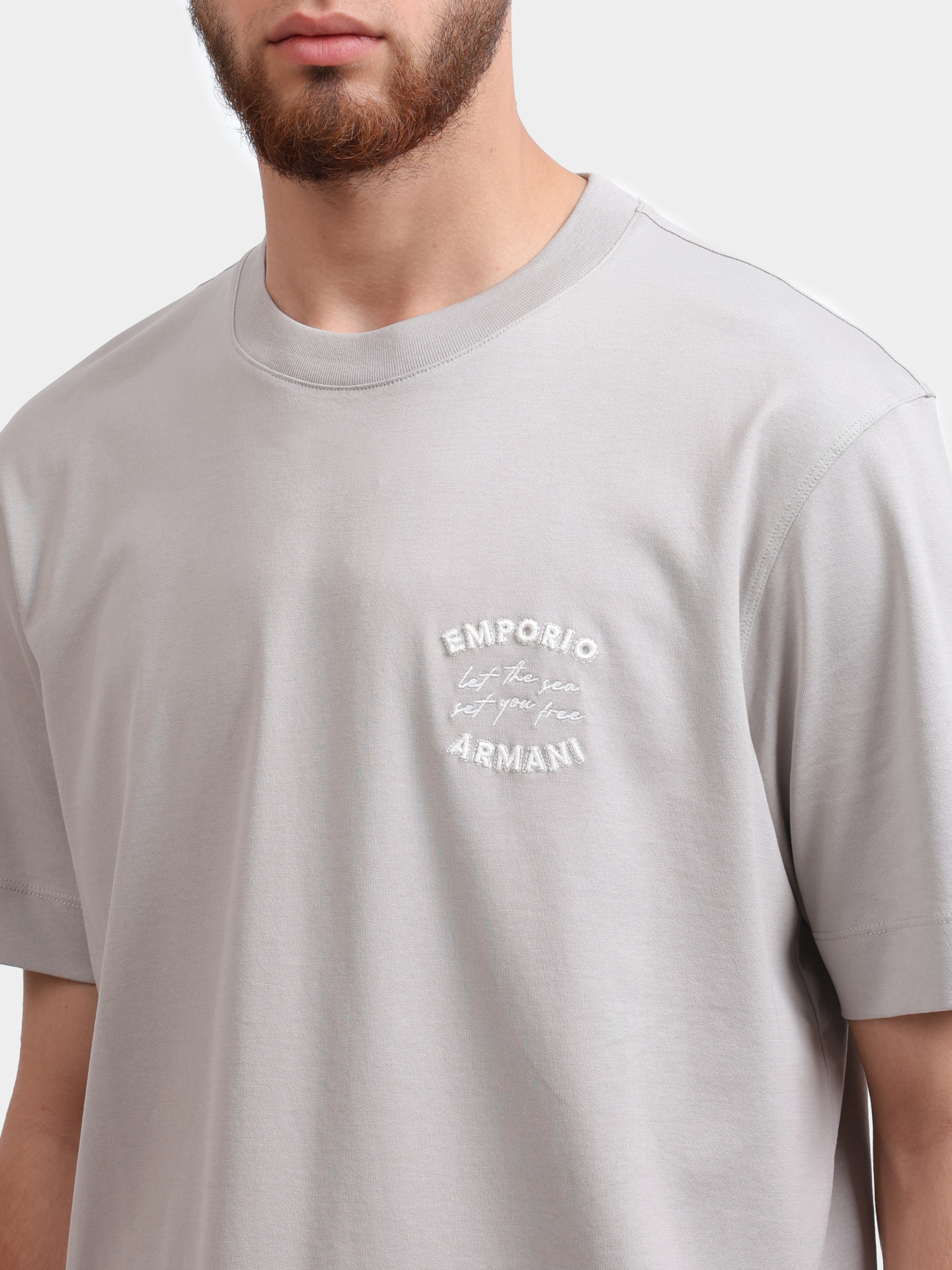 Футболка Emporio Armani EM000827 AF12926 U8033 хлопковая мужская — купить в интернет-магазине Verdistore