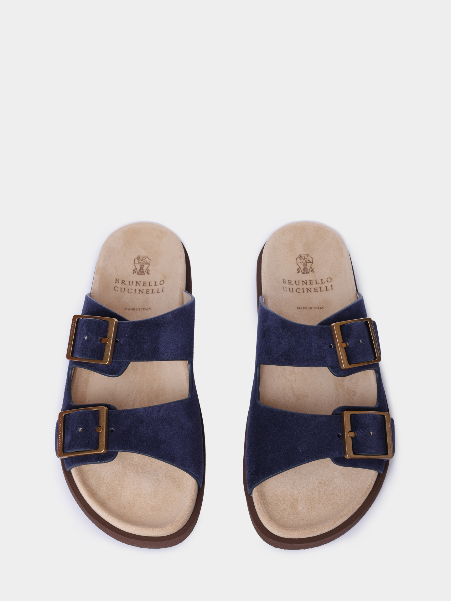 Шлепанцы Brunello Cucinelli MZUSOLY235 CDB34 замшевые мужские — купить в интернет-магазине Verdistore