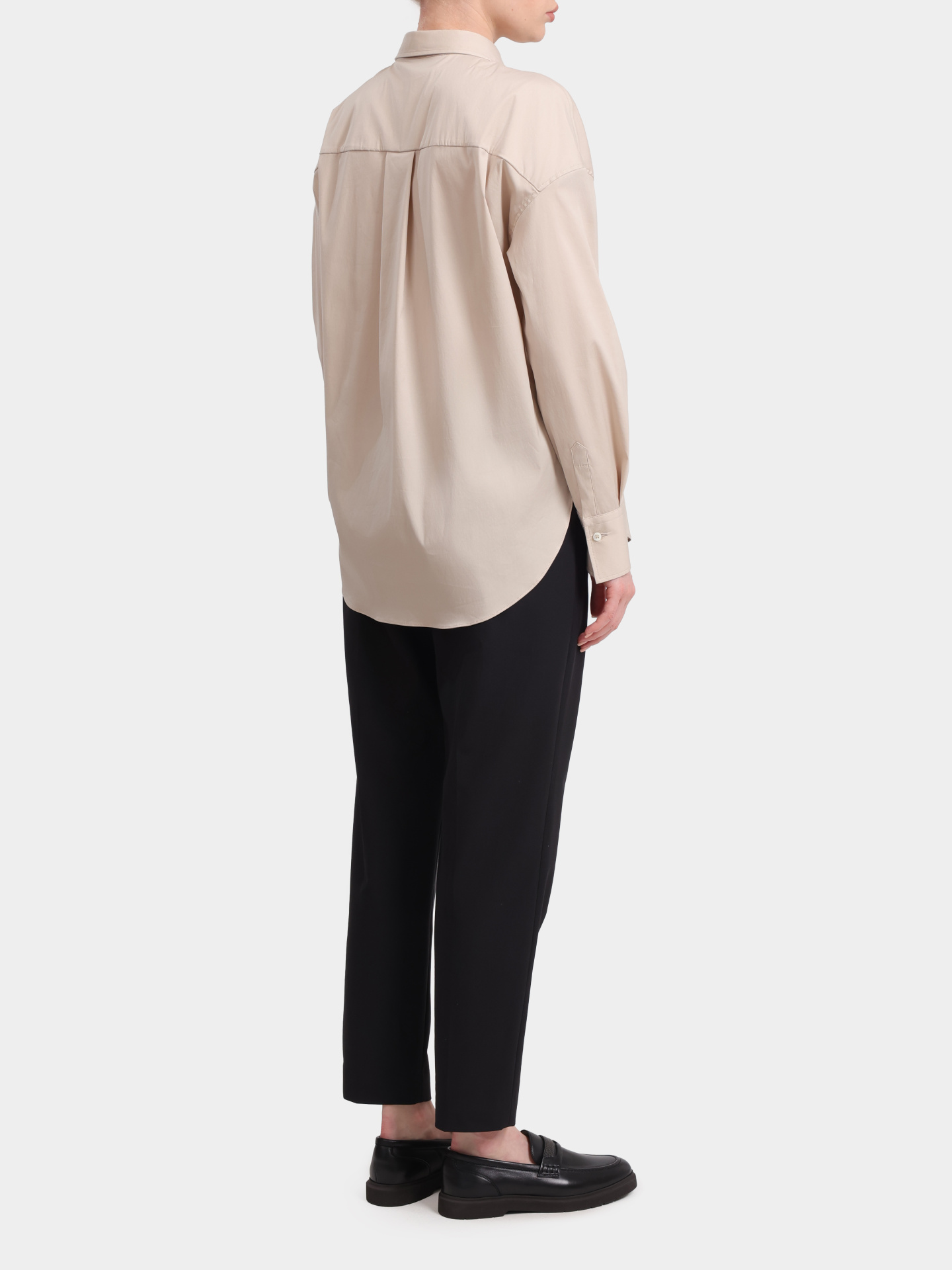 Блузка Brunello Cucinelli M0091MF116 C7498 песочная женская из хлопка — купить в интернет-магазине Verdistore