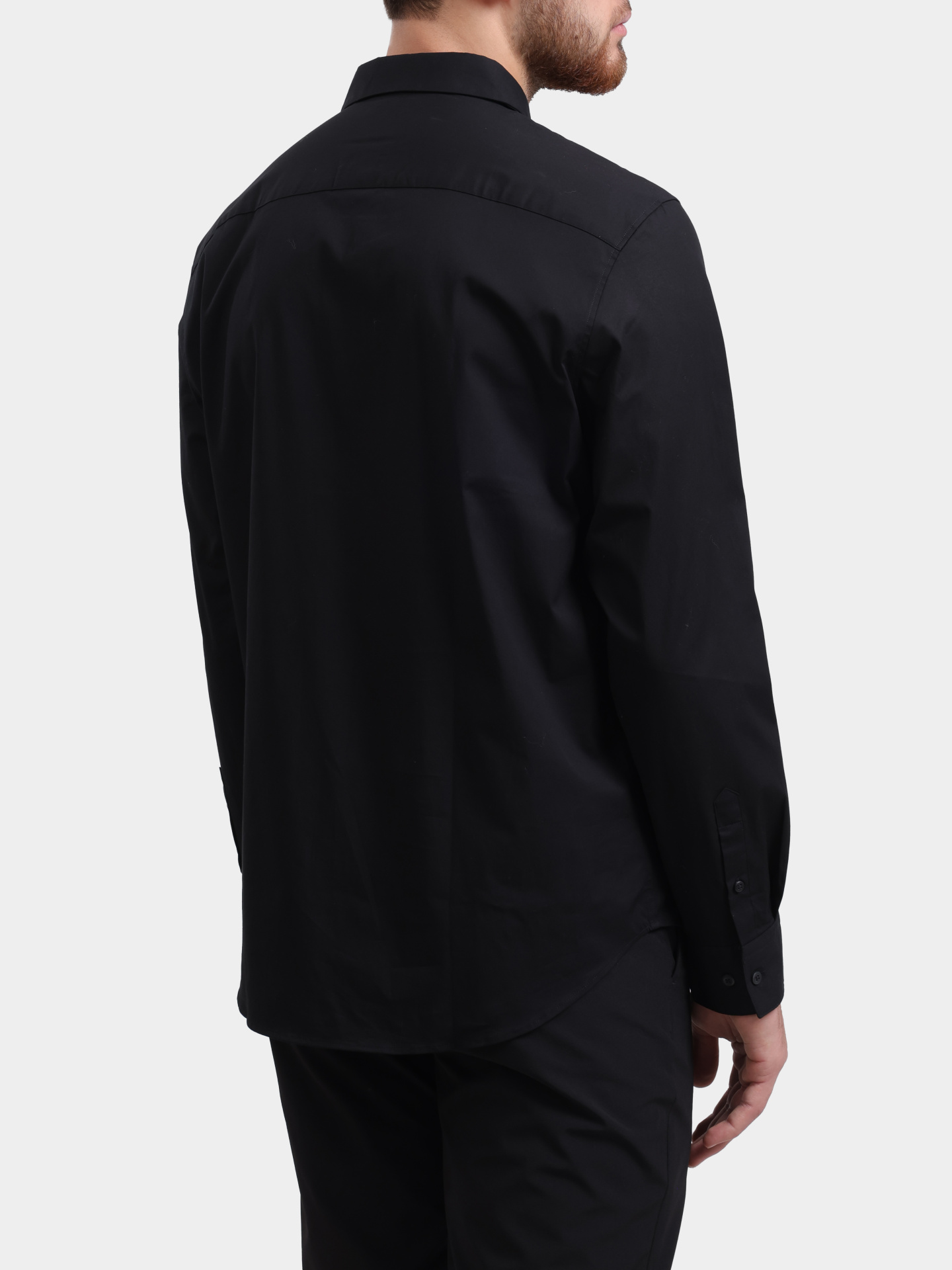 Рубашка Calvin Klein LV04LB148G UB1 черная мужская прямого кроя  — купить в интернет-магазине Verdistore