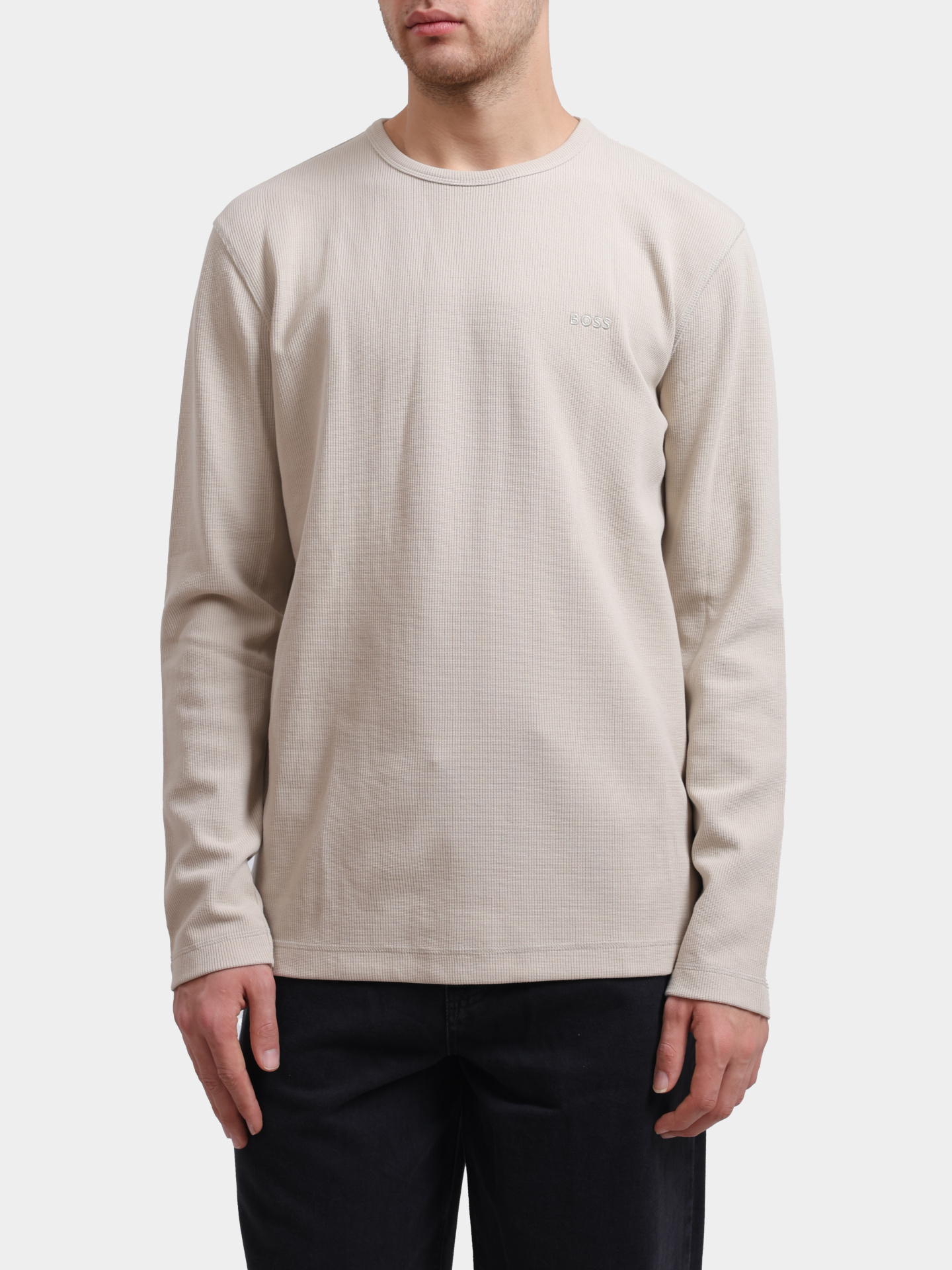 Лонгслив Boss 50520725 271 молочный мужской — купить в интернет-магазине Verdistore