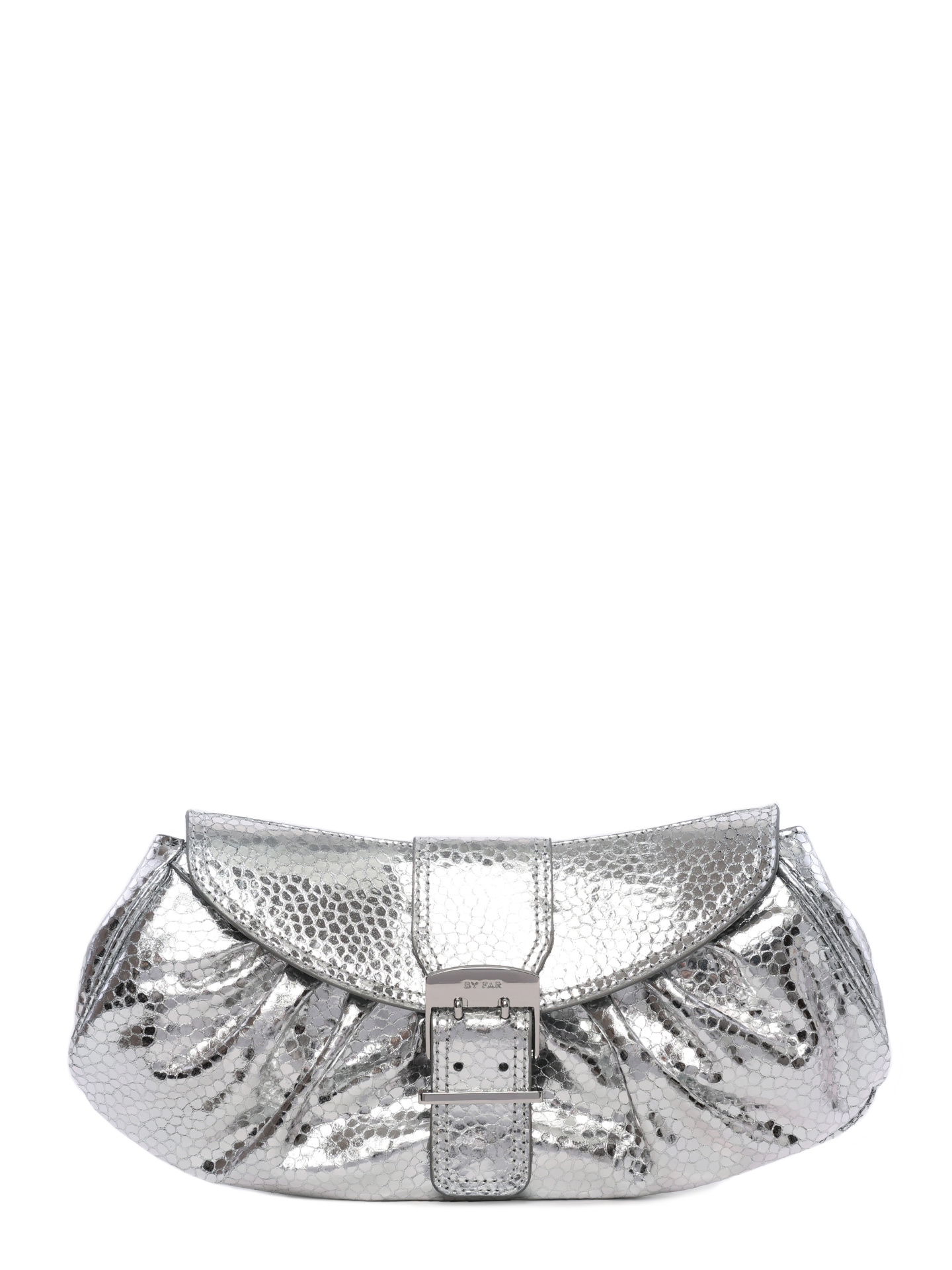Сумка By Far 23CRGLAUSVFLGMED серебристая женская из кожи — купить в интернет-магазине Verdistore
