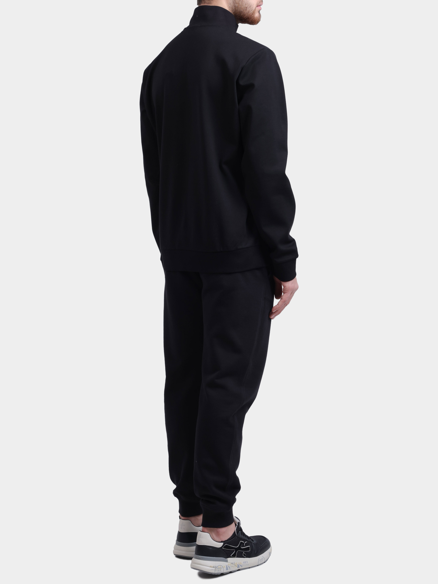 Свитшот Boss 50543887 001 черный мужской на молнии — купить в интернет-магазине Verdistore