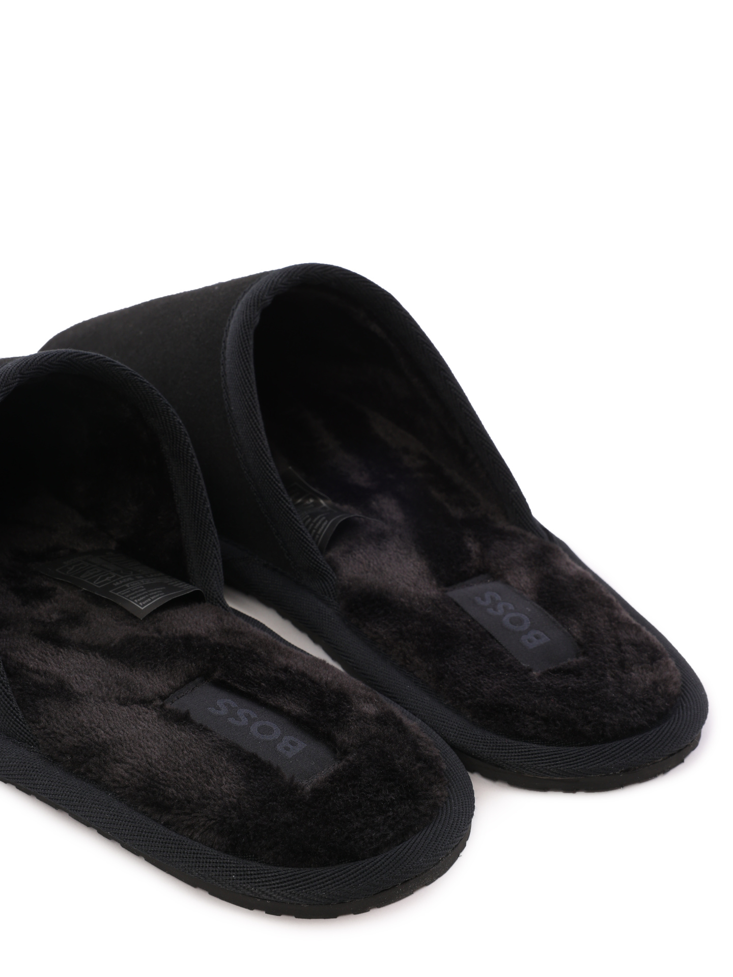 Тапки Boss 50503988 001 черные мужские из текстиля — купить в интернет-магазине Verdistore