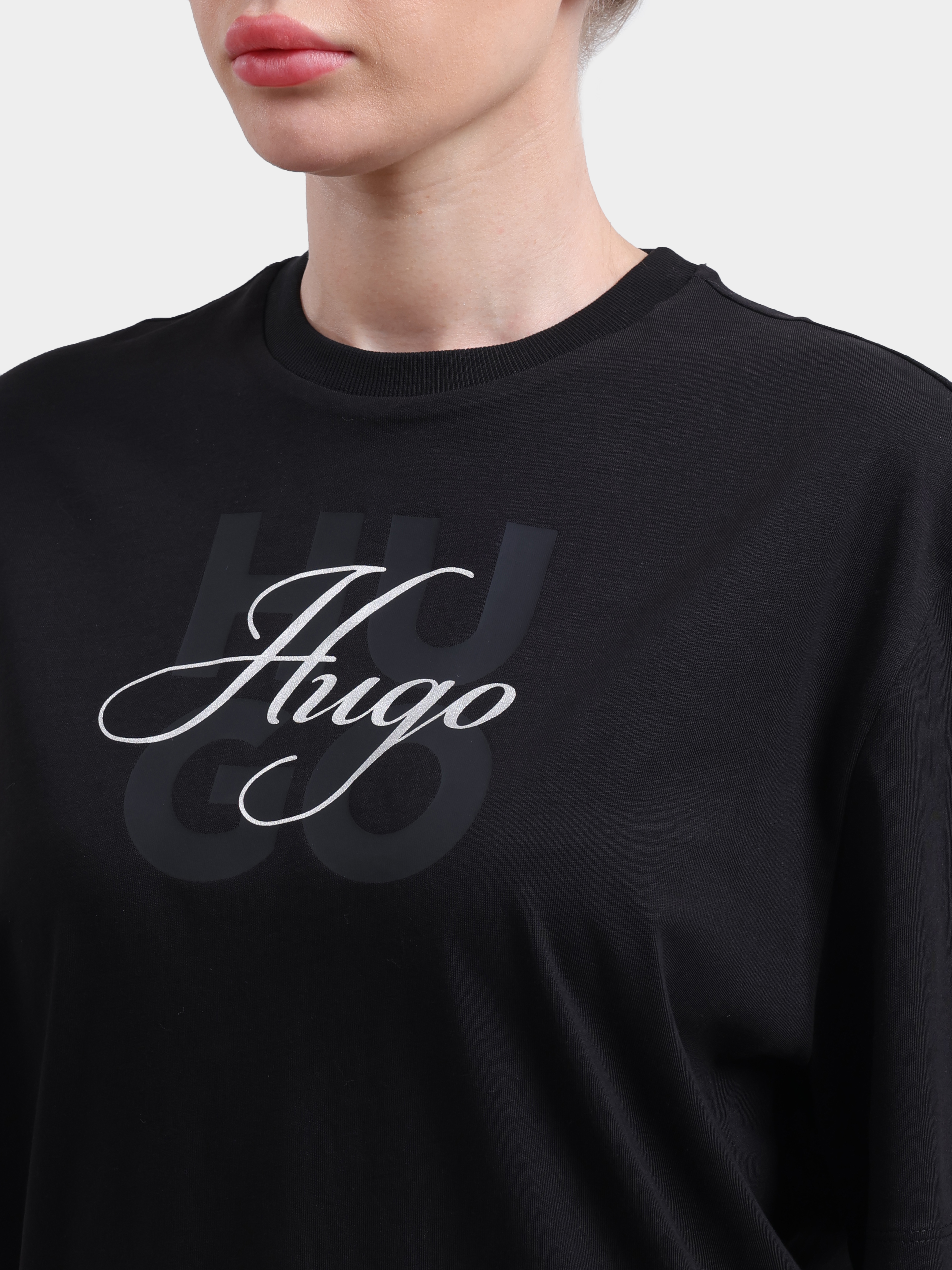 Футболка Hugo 50566678 001 хлопковая женская — купить в интернет-магазине Verdistore