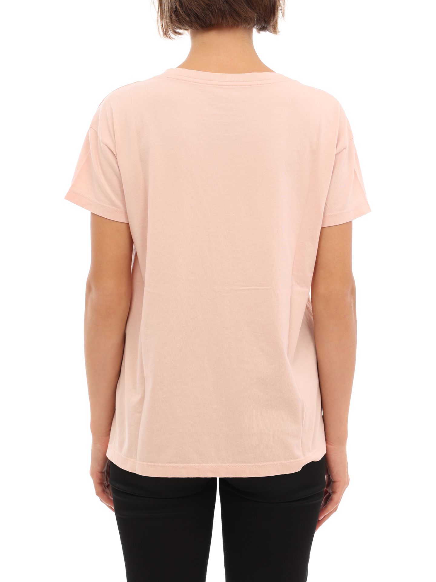 Футболка Armani Exchange 3LYTKX YJ6VZ 14AA бежевая женская из хлопка — купить в интернет-магазине Verdistore