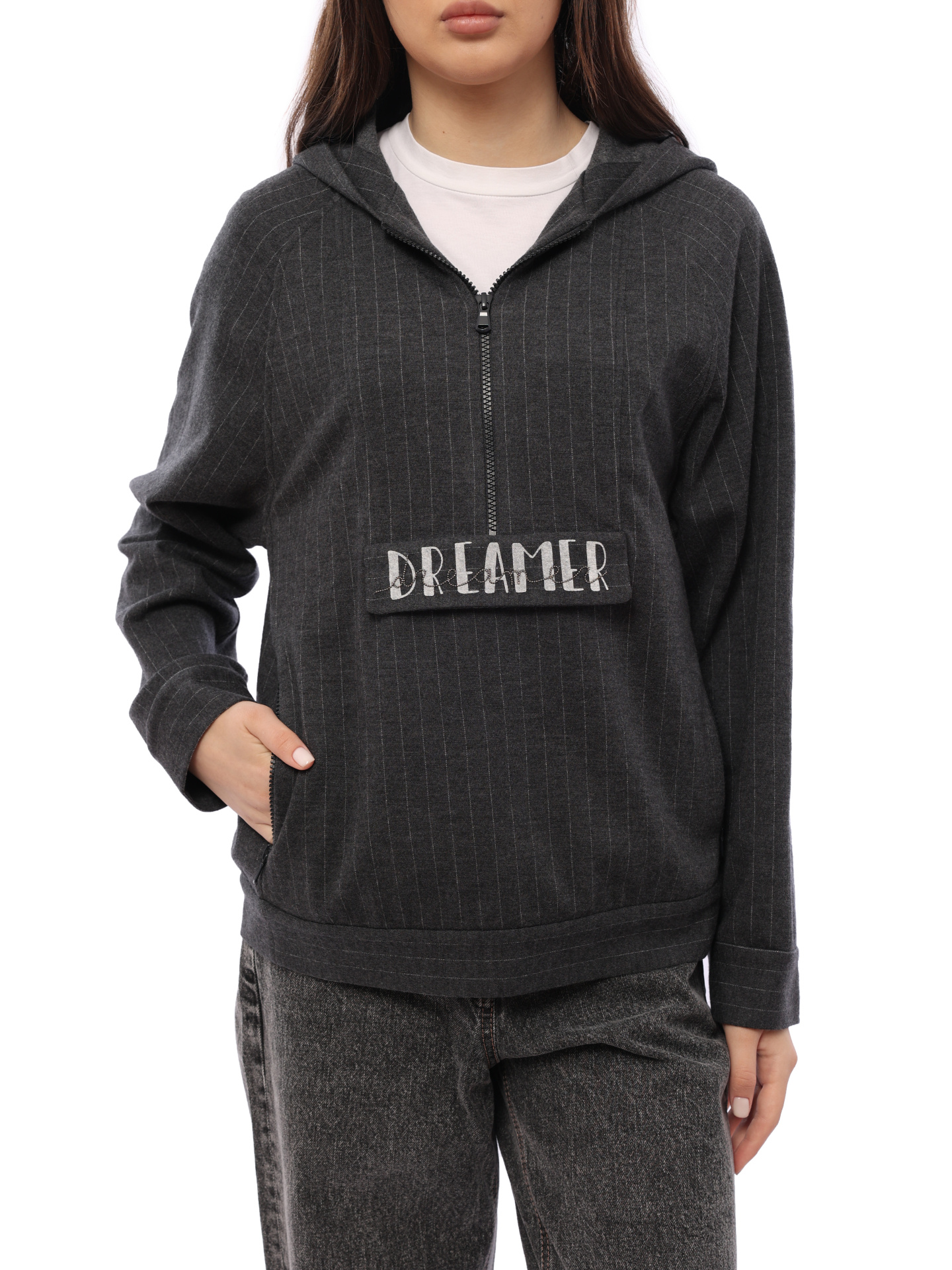 Толстовка Brunello Cucinelli MA179SR509 C002 полосатая женская — купить в интернет-магазине Verdistore