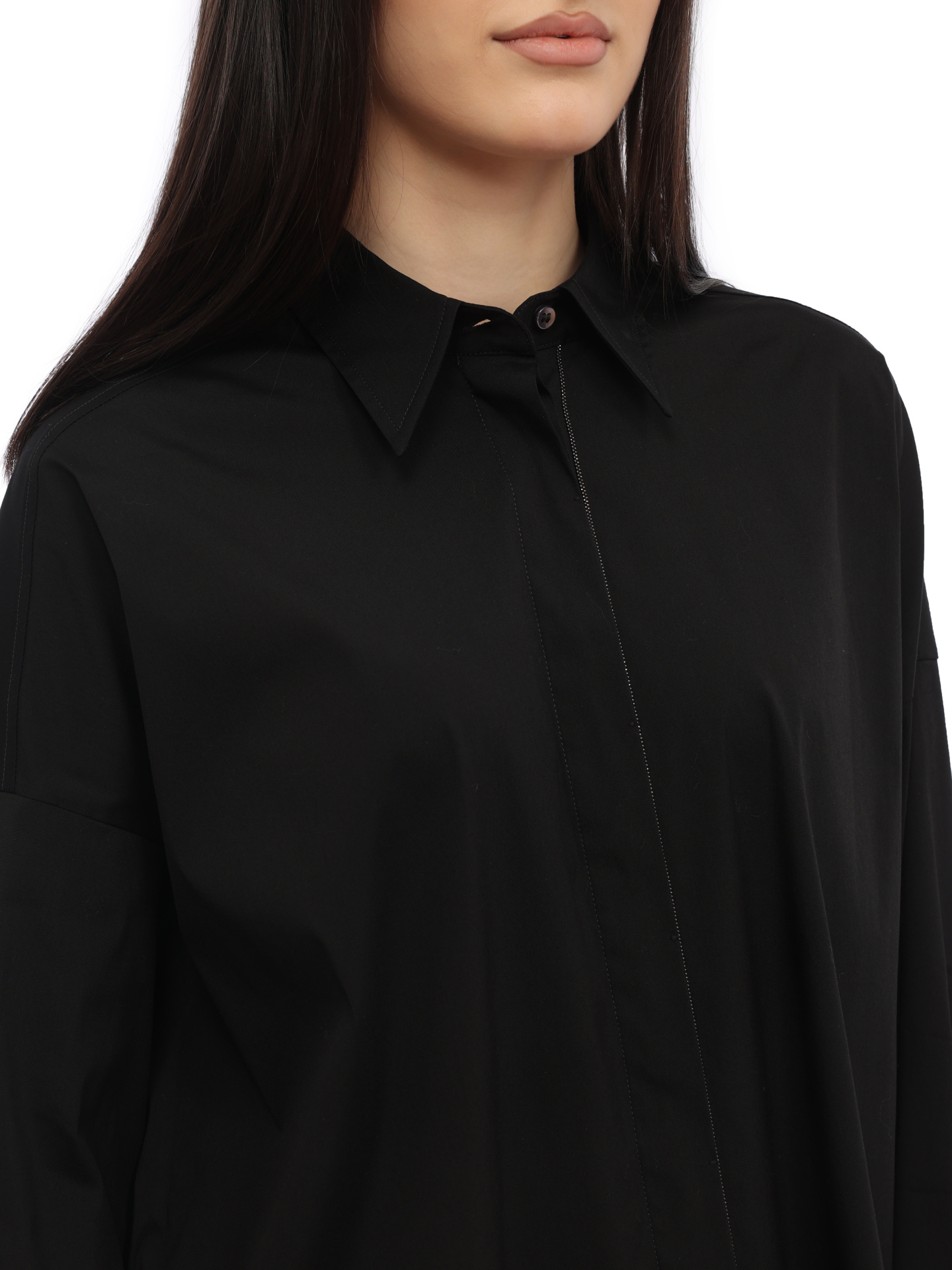 Рубашка Brunello Cucinelli M0091B1375 C101 черная женская — купить в интернет-магазине Verdistore