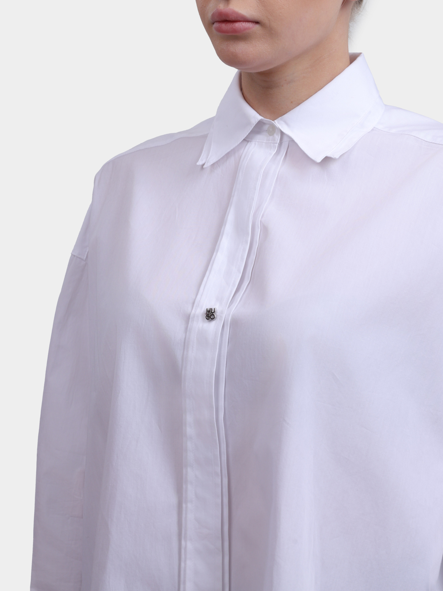 Рубашка Hugo 50548408 100 хлопковая женская — купить в интернет-магазине Verdistore