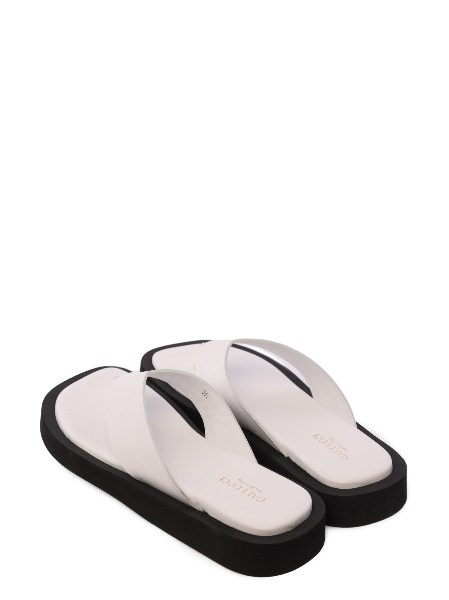 Шлепанцы Gallucci D10114AM090100 кожаные женские — купить в интернет-магазине Verdistore