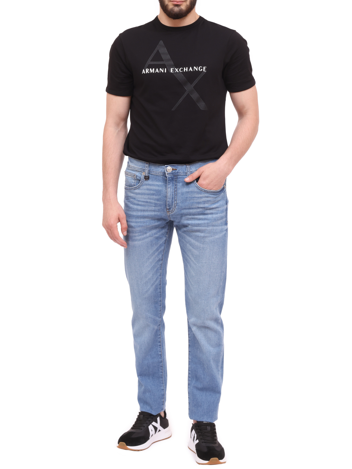 Джинсы Armani Exchange 3KZJ13 Z1L5Z 1500 светло-синие мужские — купить в интернет-магазине Verdistore