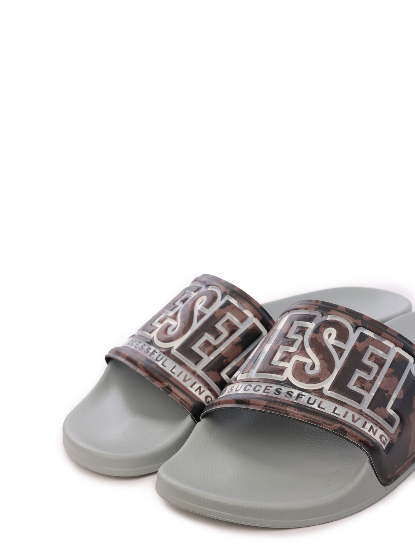 Шлепанцы Diesel Y03211P5605H9851 комбинированные женские с логотипом — купить в интернет-магазине Verdistore