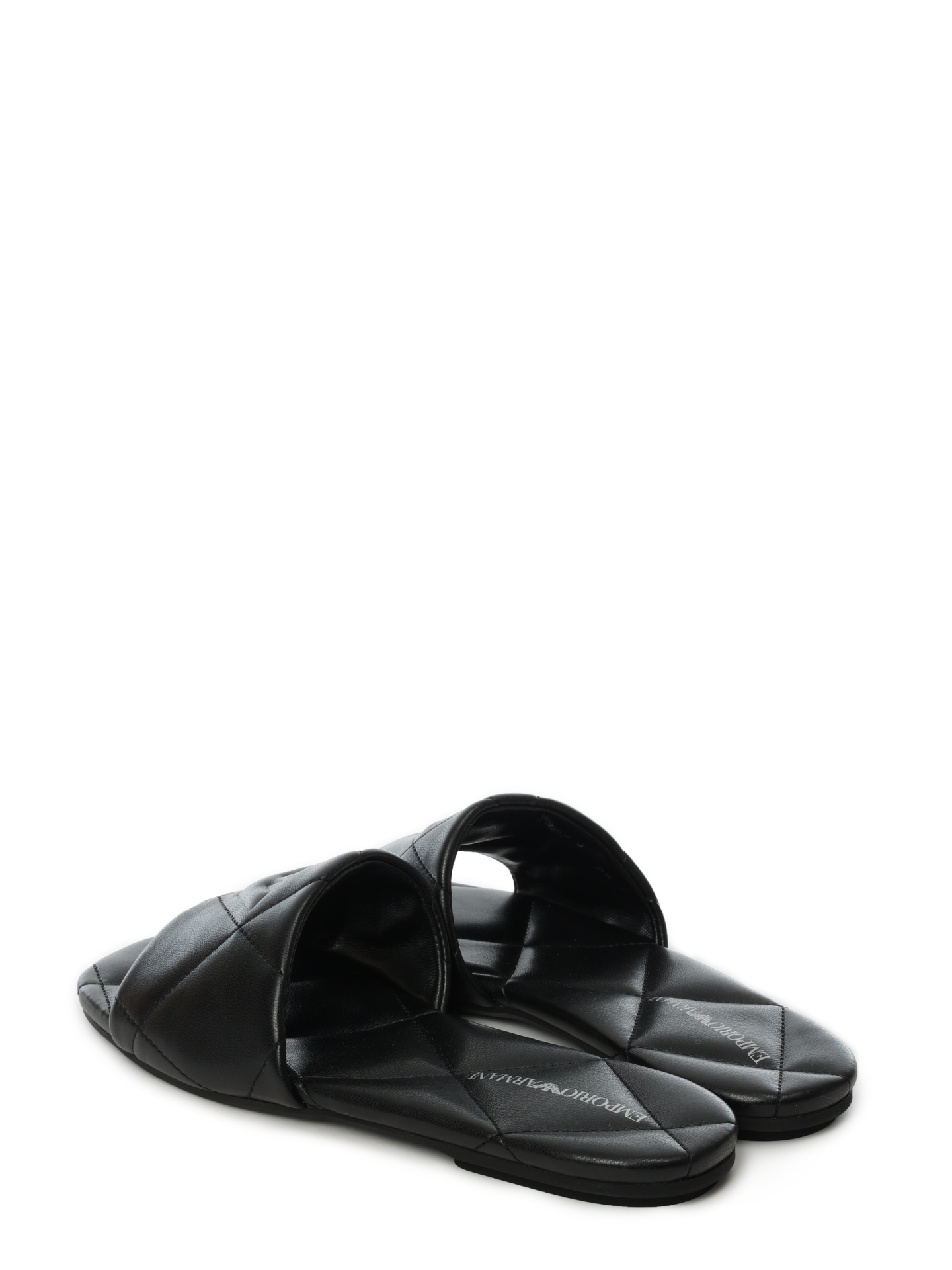 Шлепанцы Emporio Armani X3P826 XF770 00002 стеганые женские — купить в интернет-магазине Verdistore