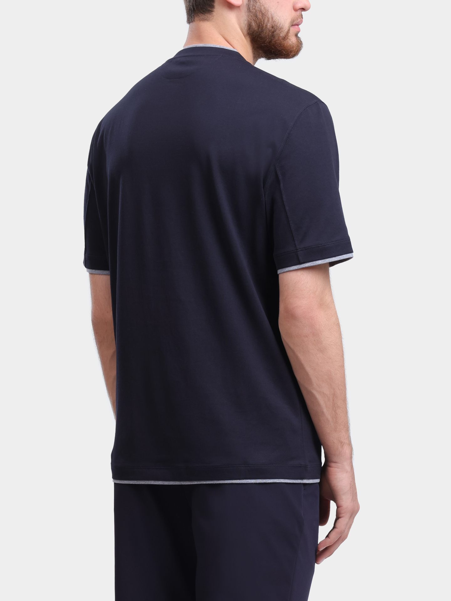 Футболка Brunello Cucinelli M0B137427 CW893 с двойной отделкой мужская — купить в интернет-магазине Verdistore