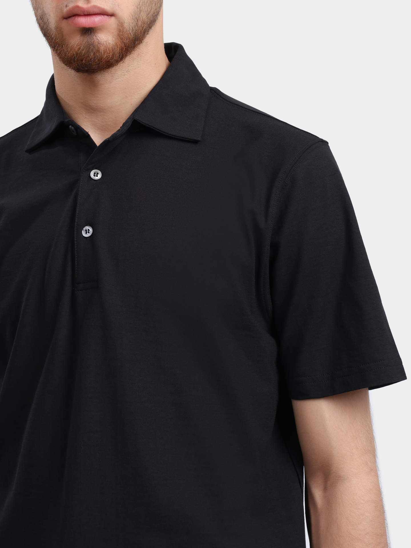 Поло Lardini LPMC80 64053 999 черное мужское из хлопка — купить в интернет-магазине Verdistore