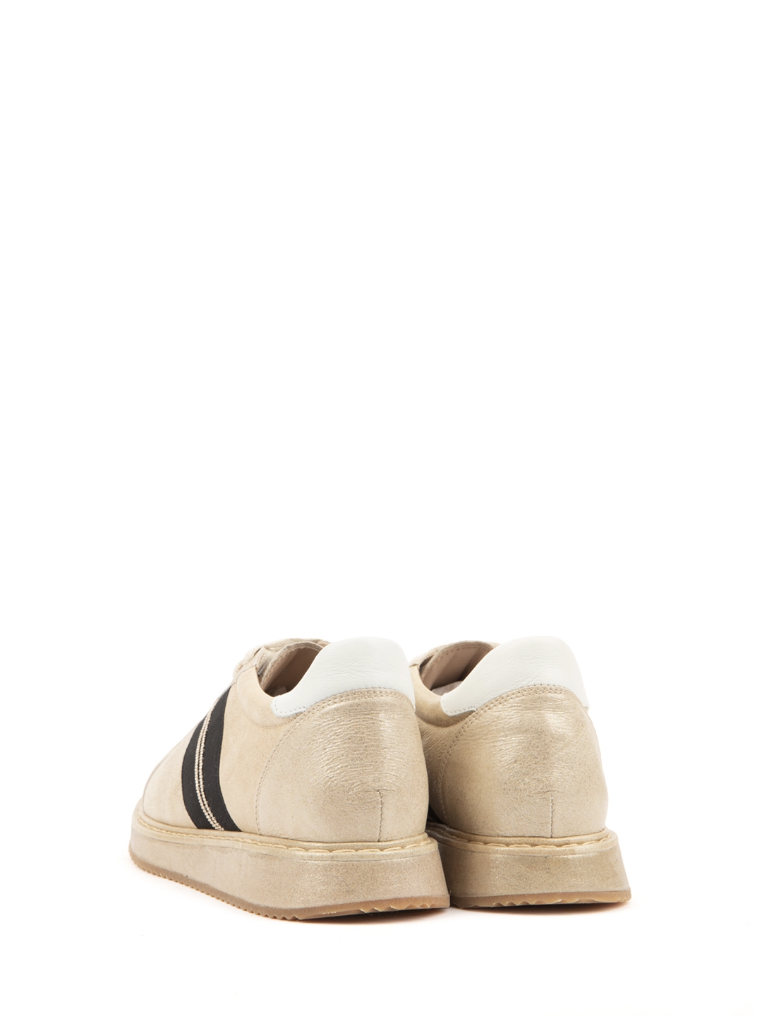 Кеды Brunello Cucinelli MZAUG1125 золотистые женские из кожи — купить в интернет-магазине Verdistore