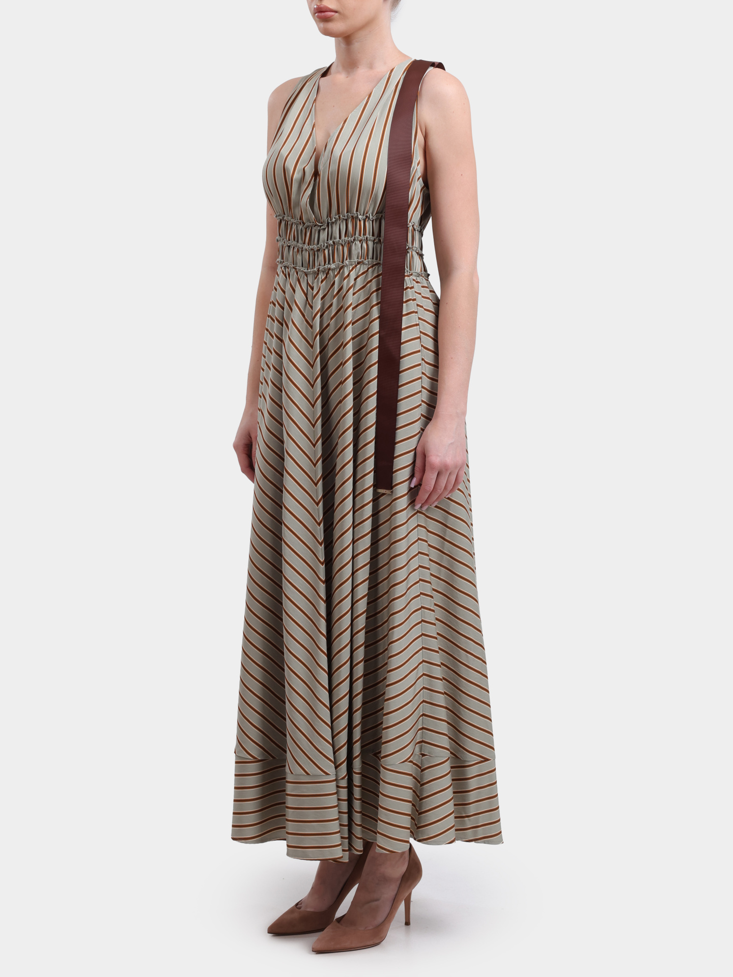 Платье Liu-Jo BLACK LABEL CA6267 T553A P9641 женское зеленое в диагональную полоску — купить в интернет-магазине Verdistore