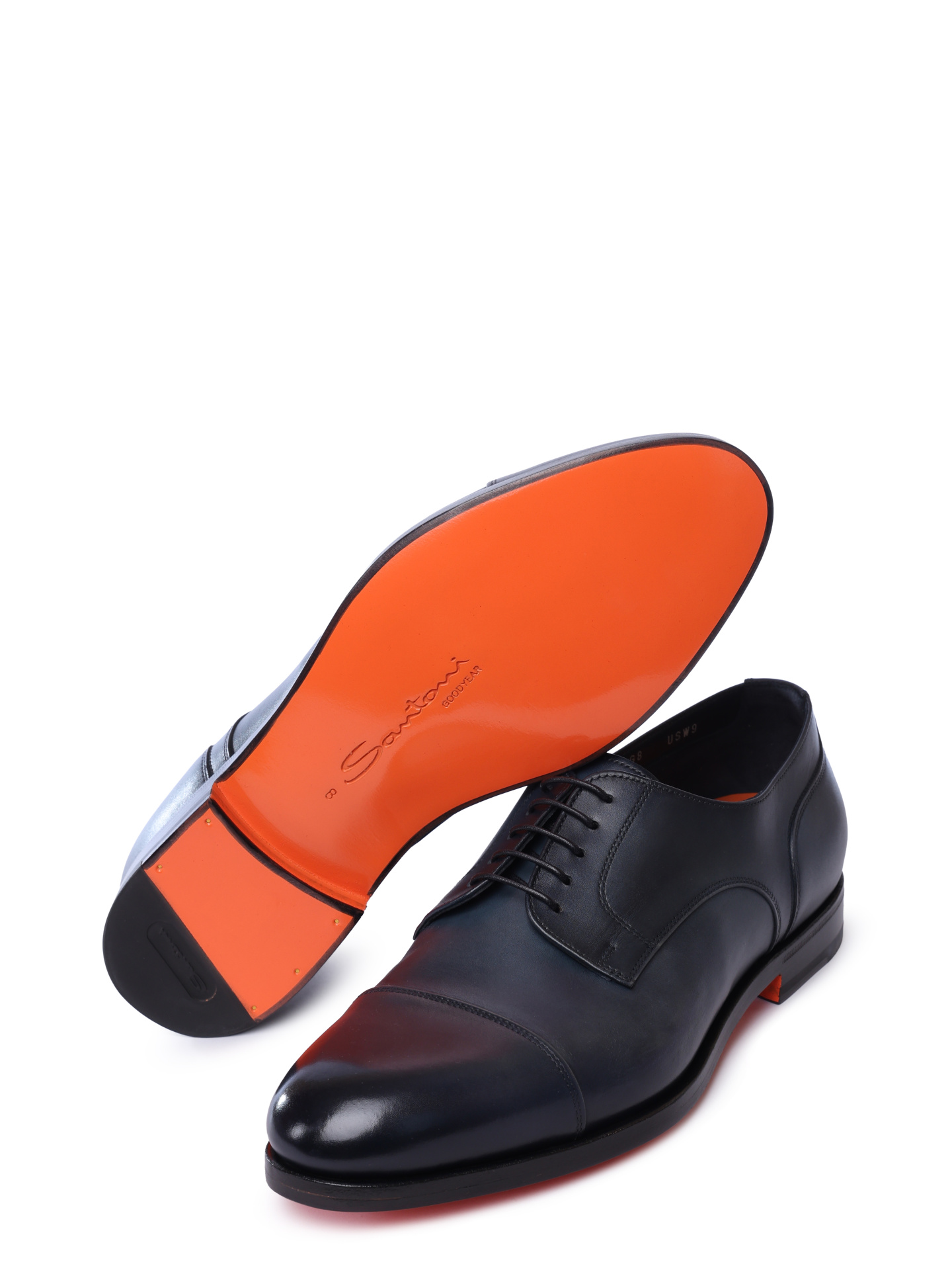 Дерби Santoni MCCG18940SA1SLASU59 кожаные мужские — купить в интернет-магазине Verdistore