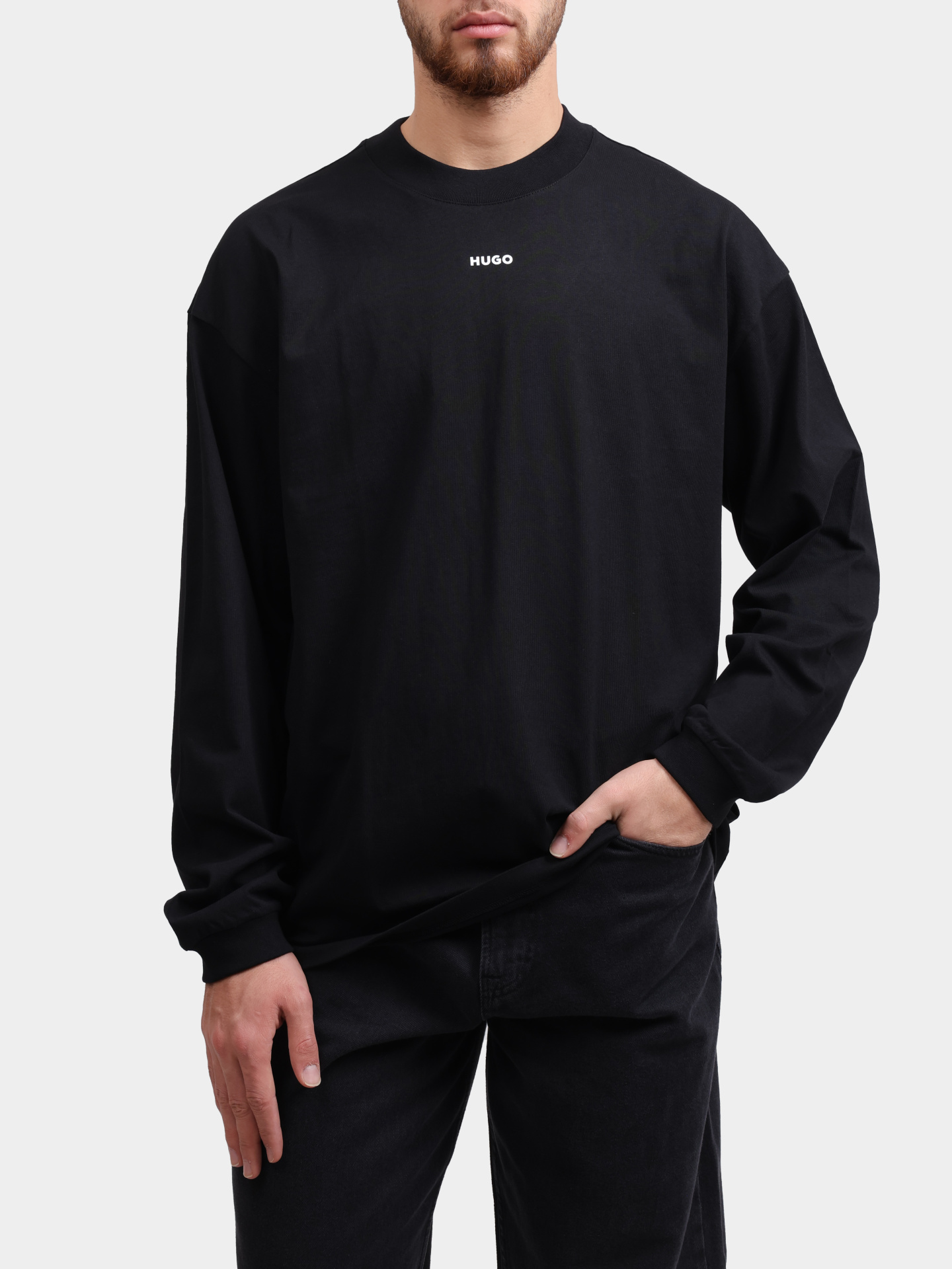 Лонгслив Hugo 50511029 001 хлопковый мужской — купить в интернет-магазине Verdistore