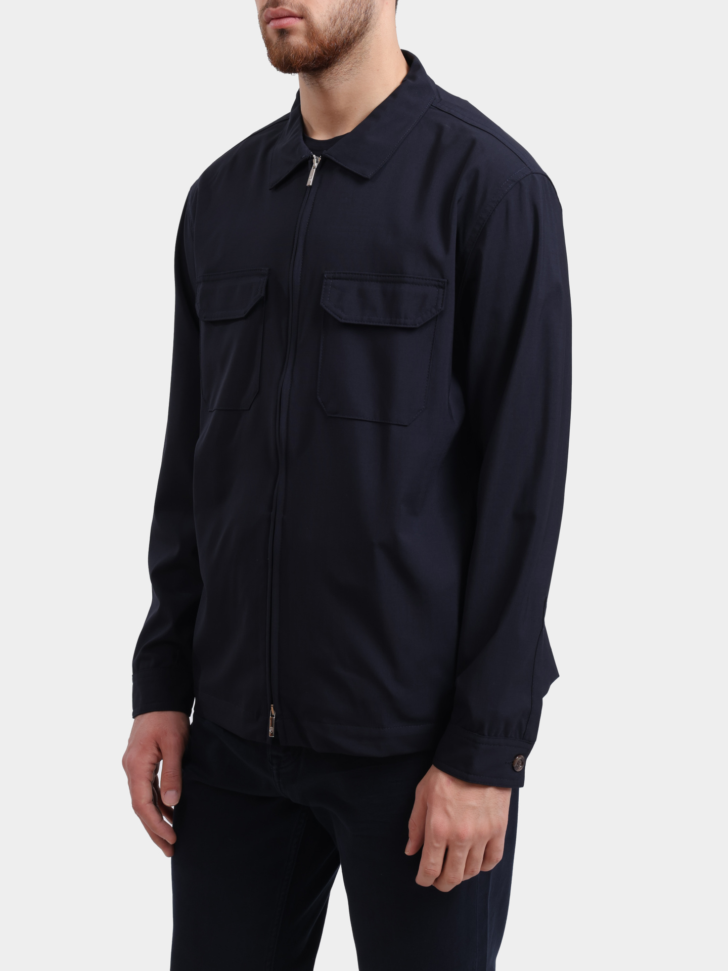 Куртка-рубашка Richard J.Brown Robert T83 8 темно-синяя мужская прямого кроя — купить в интернет-магазине Verdistore