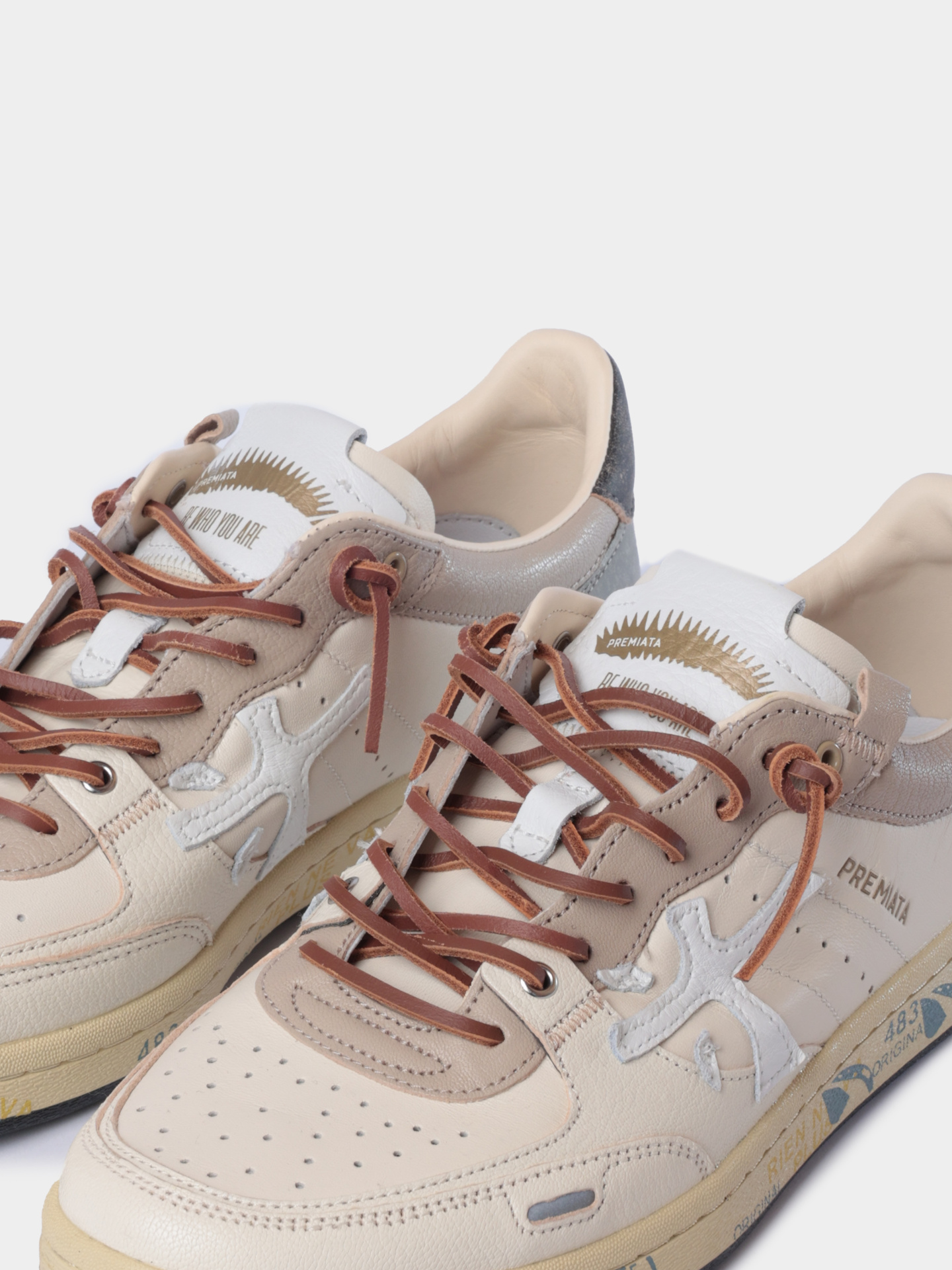 Кеды Premiata BSKT CLAY 8163 кожаные мужские — купить в интернет-магазине Verdistore