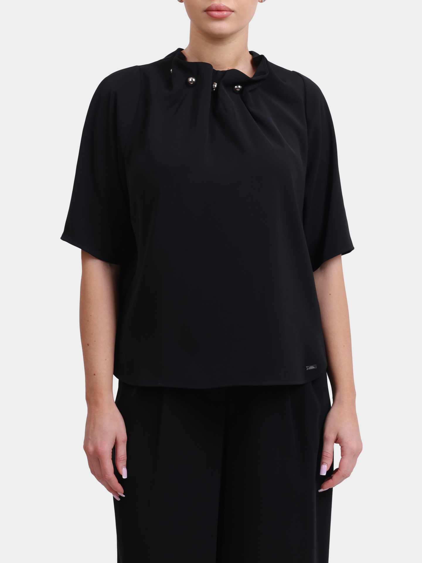 Блузка Armani Exchange XW001256 AF16125 UC001 черная женская — купить в интернет-магазине Verdistore