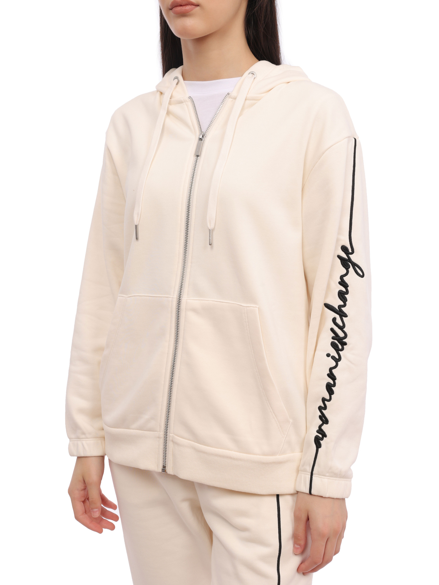 Толстовка Armani Exchange 6RYM71 YJBRZ 1130 белая женская с логотипом — купить в интернет-магазине Verdistore
