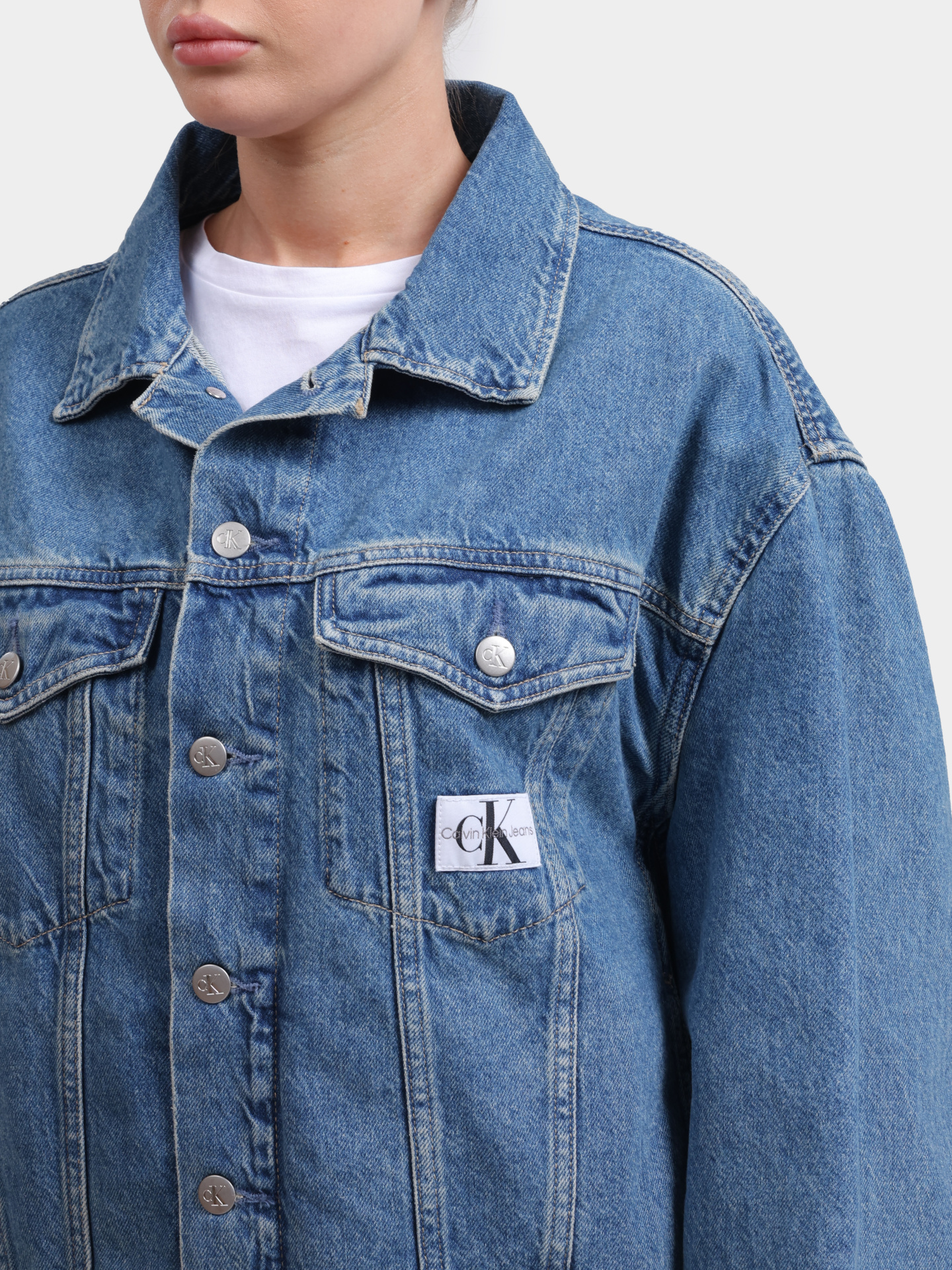 Куртка Calvin Klein Jeans J20J223672 1AA джинсовая женская — купить в интернет-магазине Verdistore