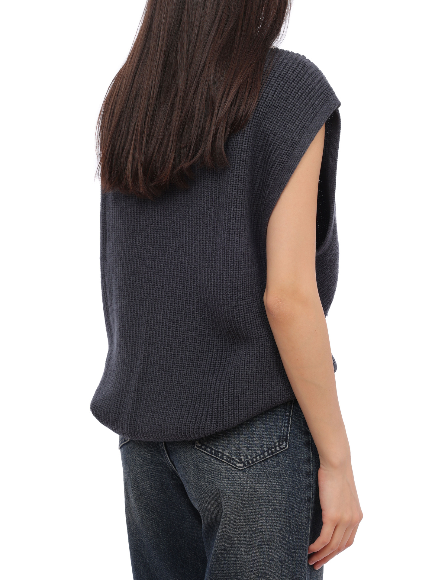 Жилет Armani Exchange 6RYM1J YMZ8Z 1990 серый женский с контрастной отделкой — купить в интернет-магазине Verdistore