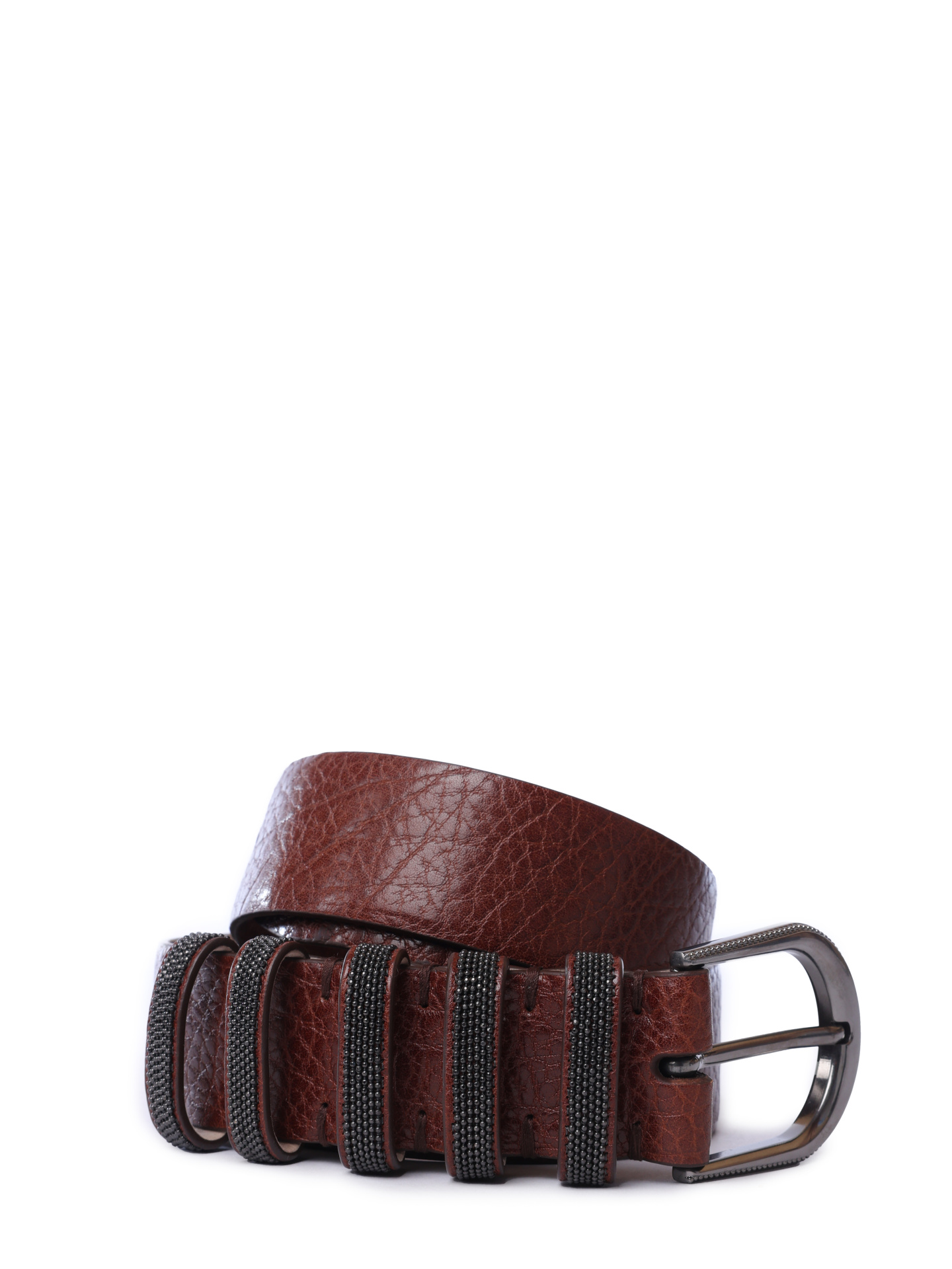 Ремень Brunello Cucinelli M0JUMC31Z C6651 кожаный женский — купить в интернет-магазине Verdistore