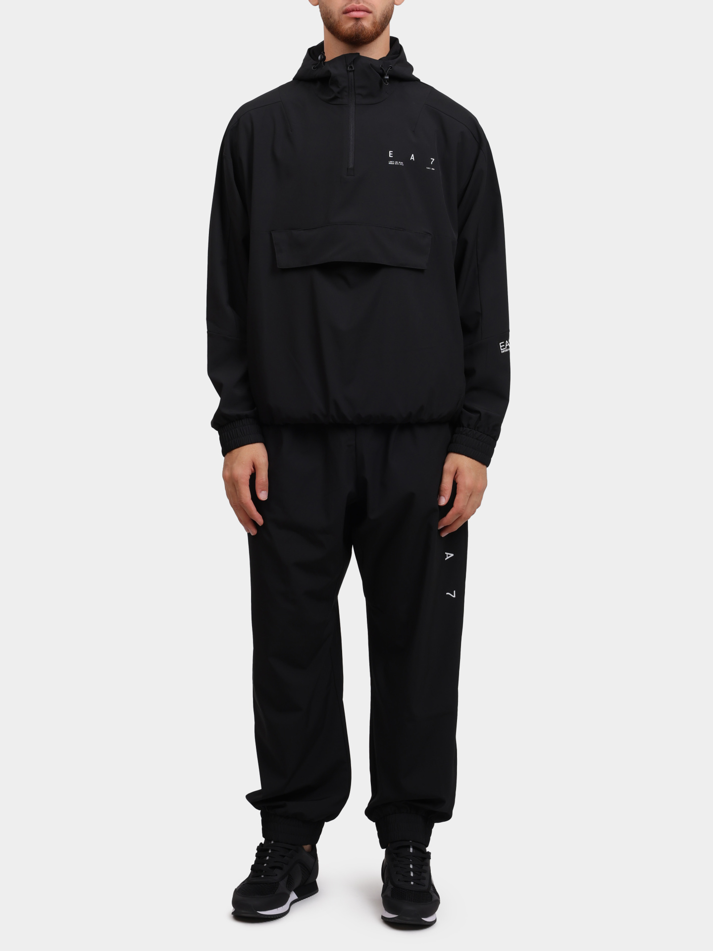 Анорак 7M000114 AF13417 UC001 мужской черный с накладным карманом спереди — купить в интернет-магазине Verdistore