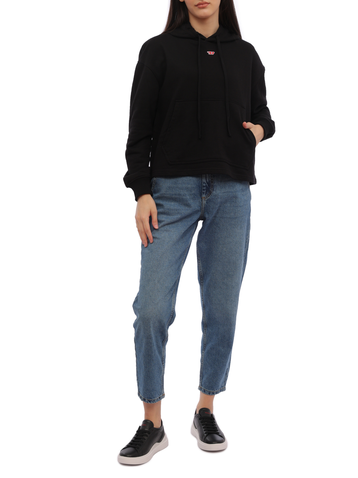 Худи Diesel A103920GRAC9XX черное женское — купить в интернет-магазине Verdistore