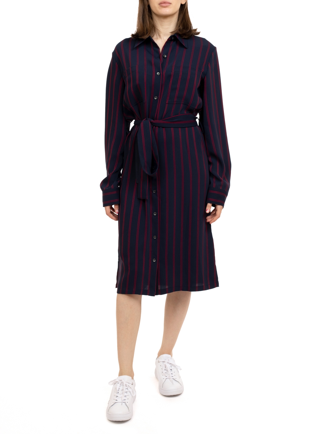 Платье-рубашка Calvin Klein K20K200173 полосатое женское — купить в интернет-магазине Verdistore