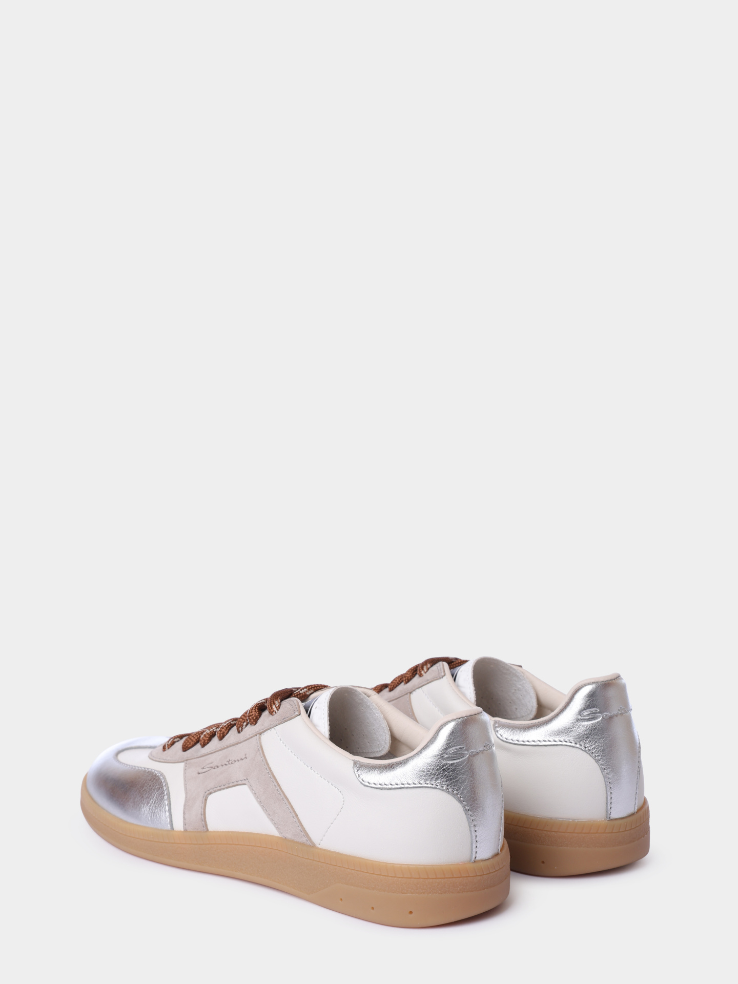 Кеды Santoni WBPG61244FARSPSXG40 кожаные женские — купить в интернет-магазине Verdistore