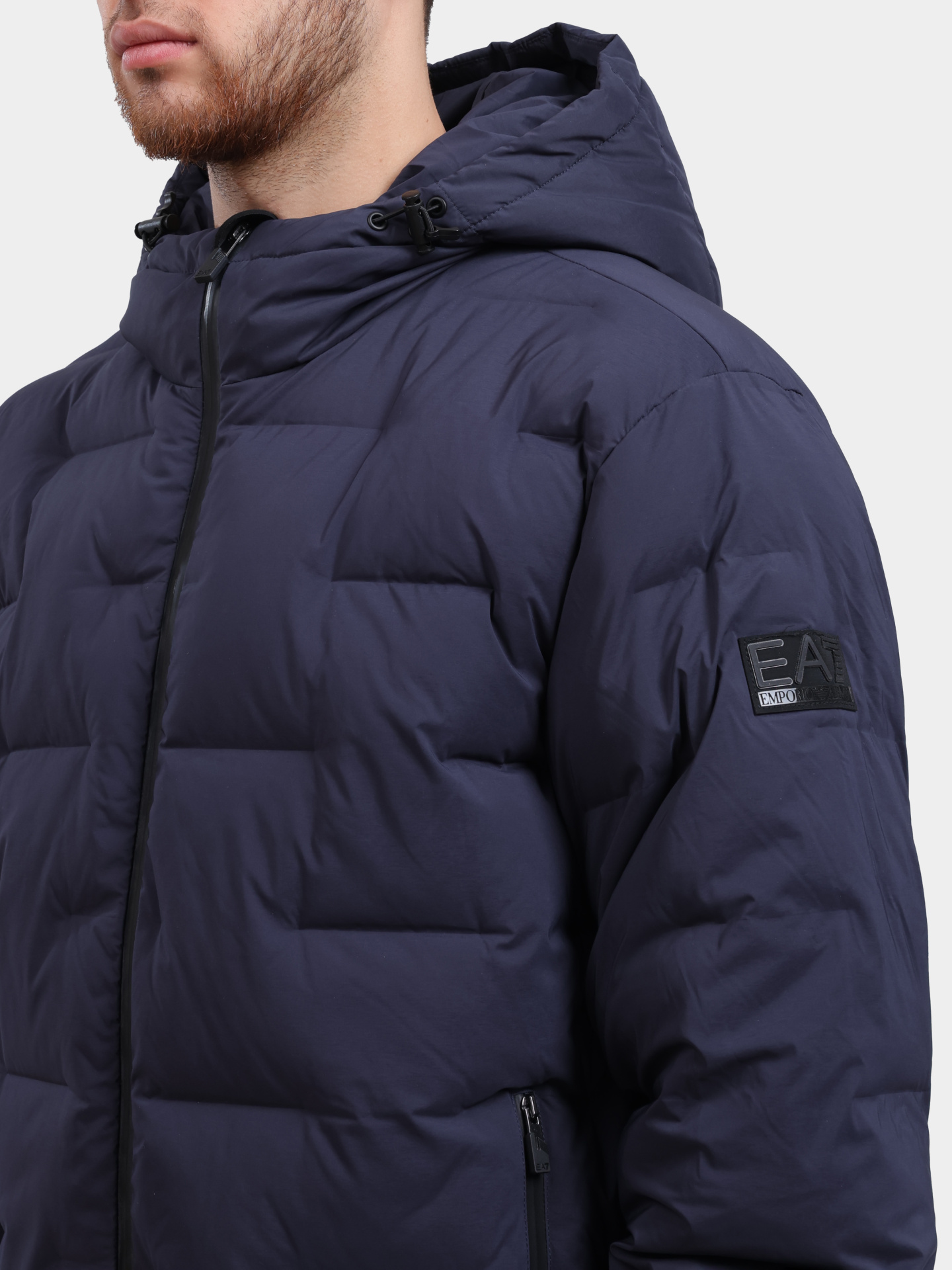 Куртка EA7 6DPB64 PNHHZ синяя мужская с капюшоном — купить в интернет-магазине Verdistore