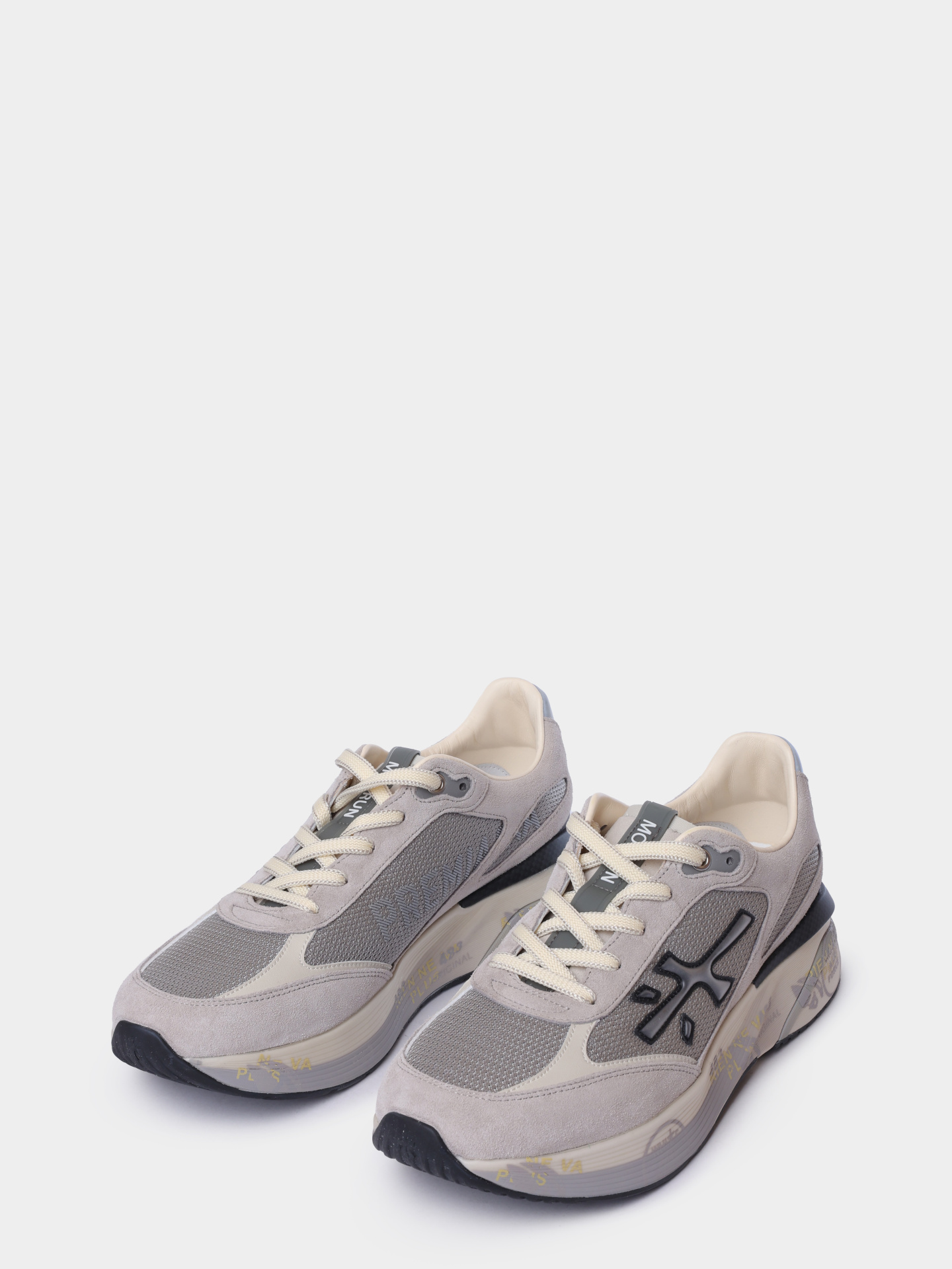 Кроссовки Premiata Sport MOERUN VAR 7304 светло-серые мужские комбинированные — купить в интернет-магазине Verdistore