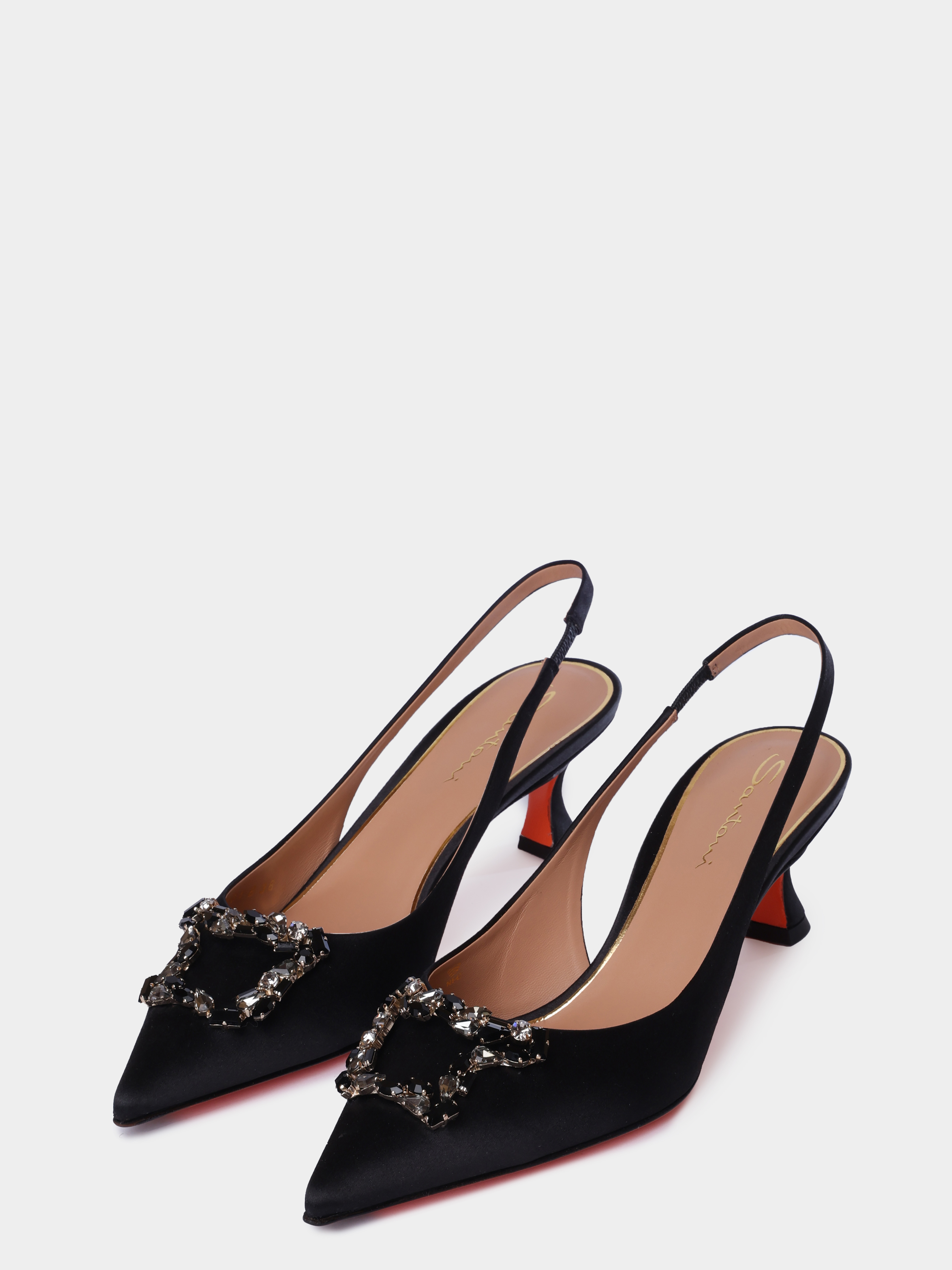 Туфли Santoni WDIG72179HA2NYHNN01 атласные женские — купить в интернет-магазине Verdistore
