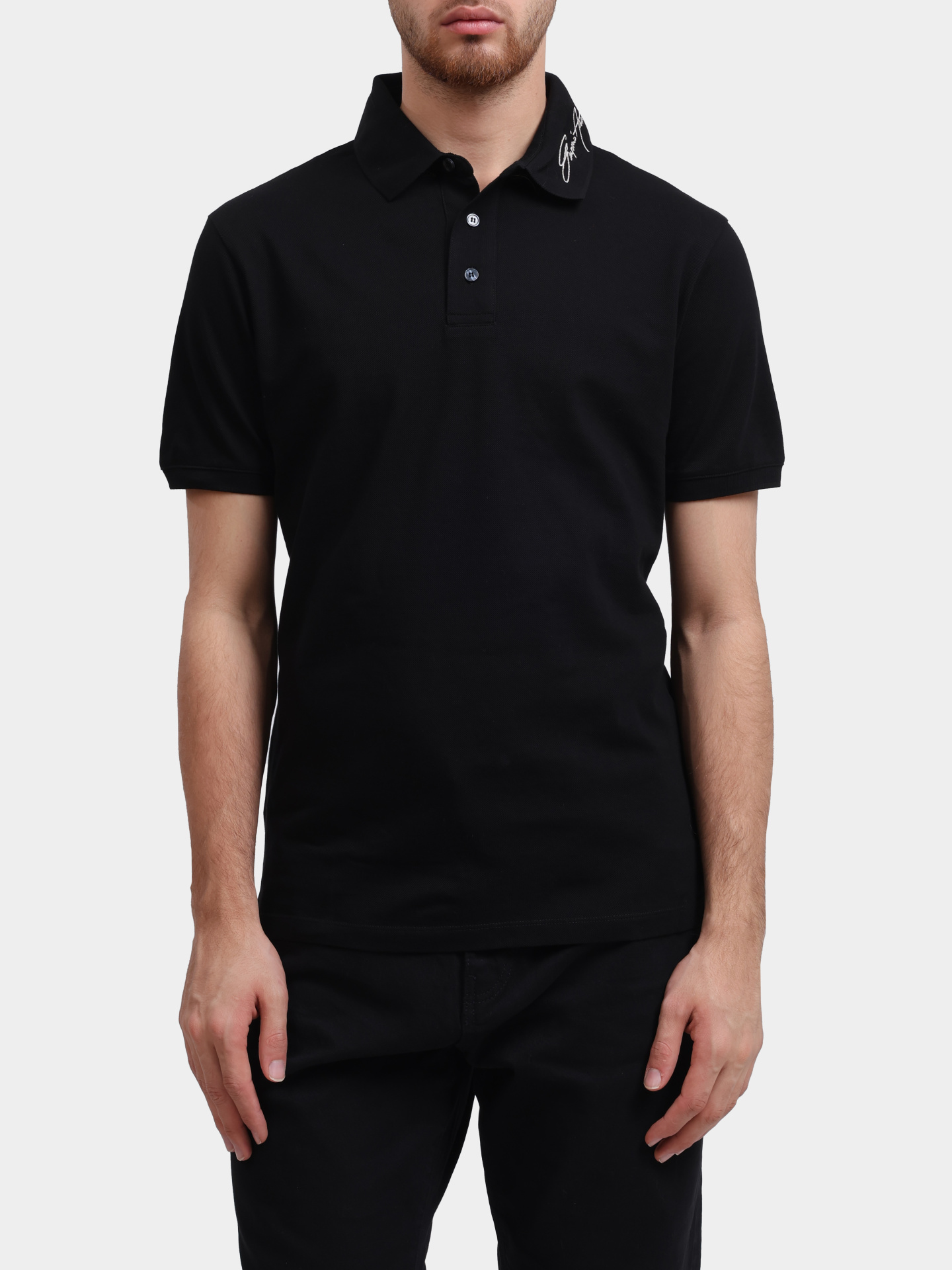 Поло Emporio Armani EM002999 AF12955 UC001 хлопковое мужское — купить в интернет-магазине Verdistore