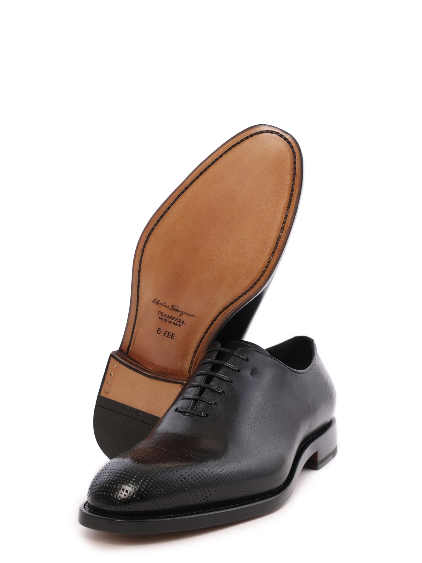 Оксфорды Z-07486613E кожаные с перфорацией сзади и на носке — купить в интернет-магазине Verdistore