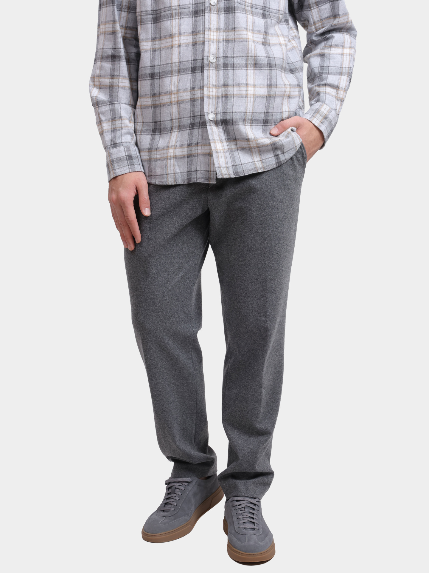 Брюки Boss 50551542 030 серые мужские — купить в интернет-магазине Verdistore