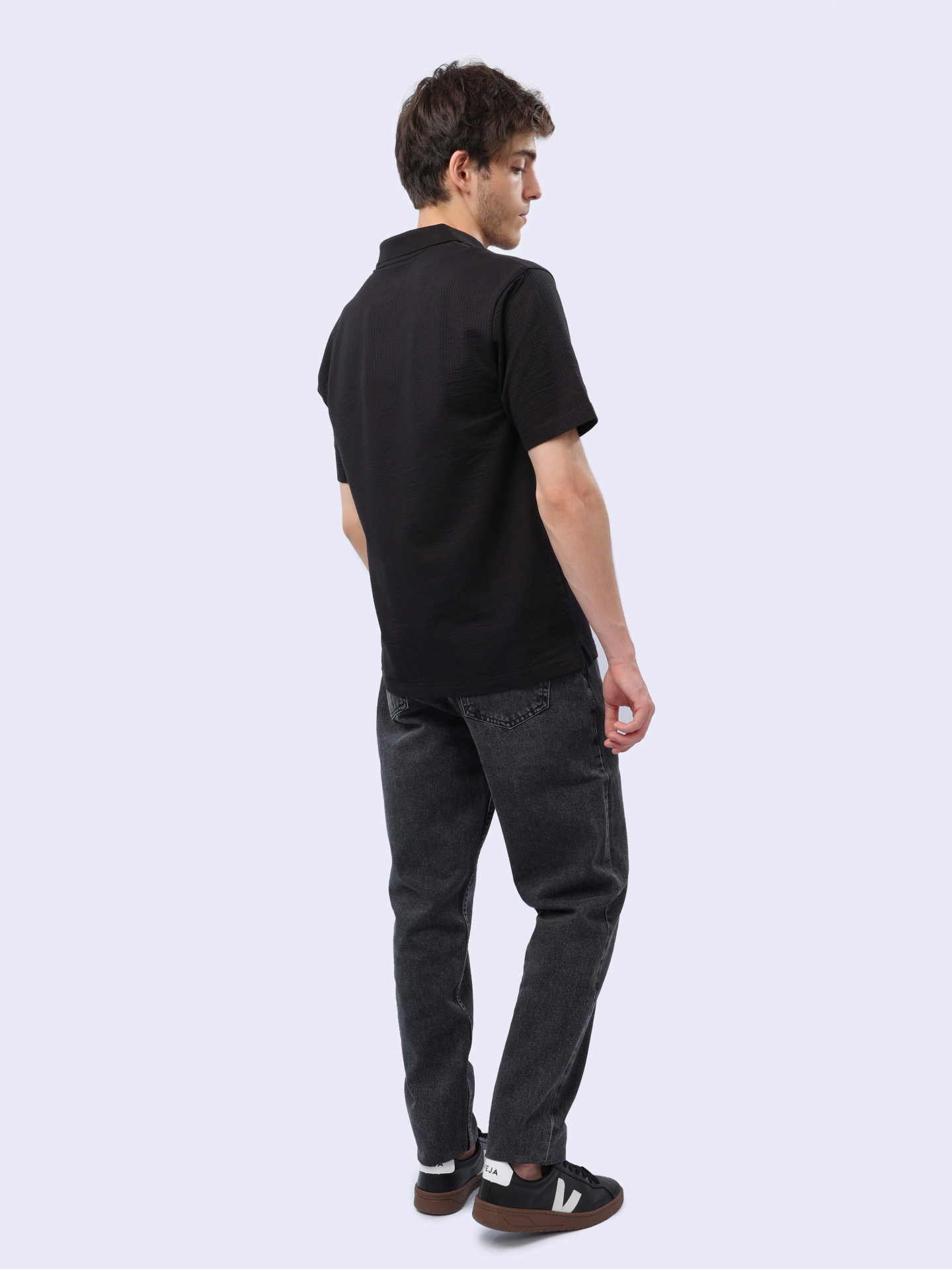 Поло Calvin Klein Jeans J30J325433 черное мужское из хлопка — купить в интернет-магазине Verdistore