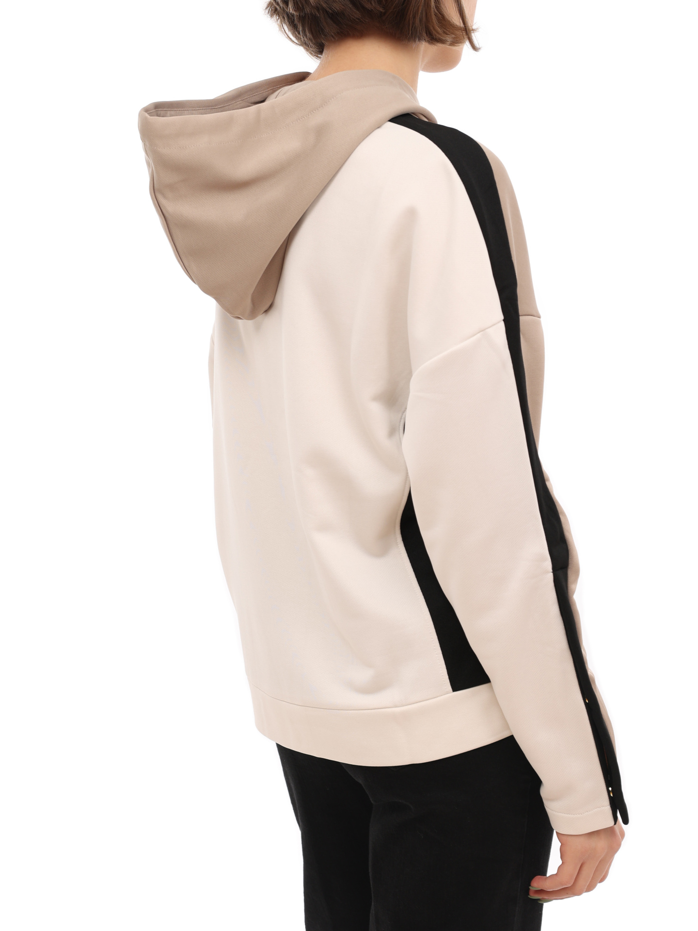 Худи Armani Exchange 6LYM24 YJ5WZ 91AC бежевое женское с контрастными вставками — купить в интернет-магазине Verdistore