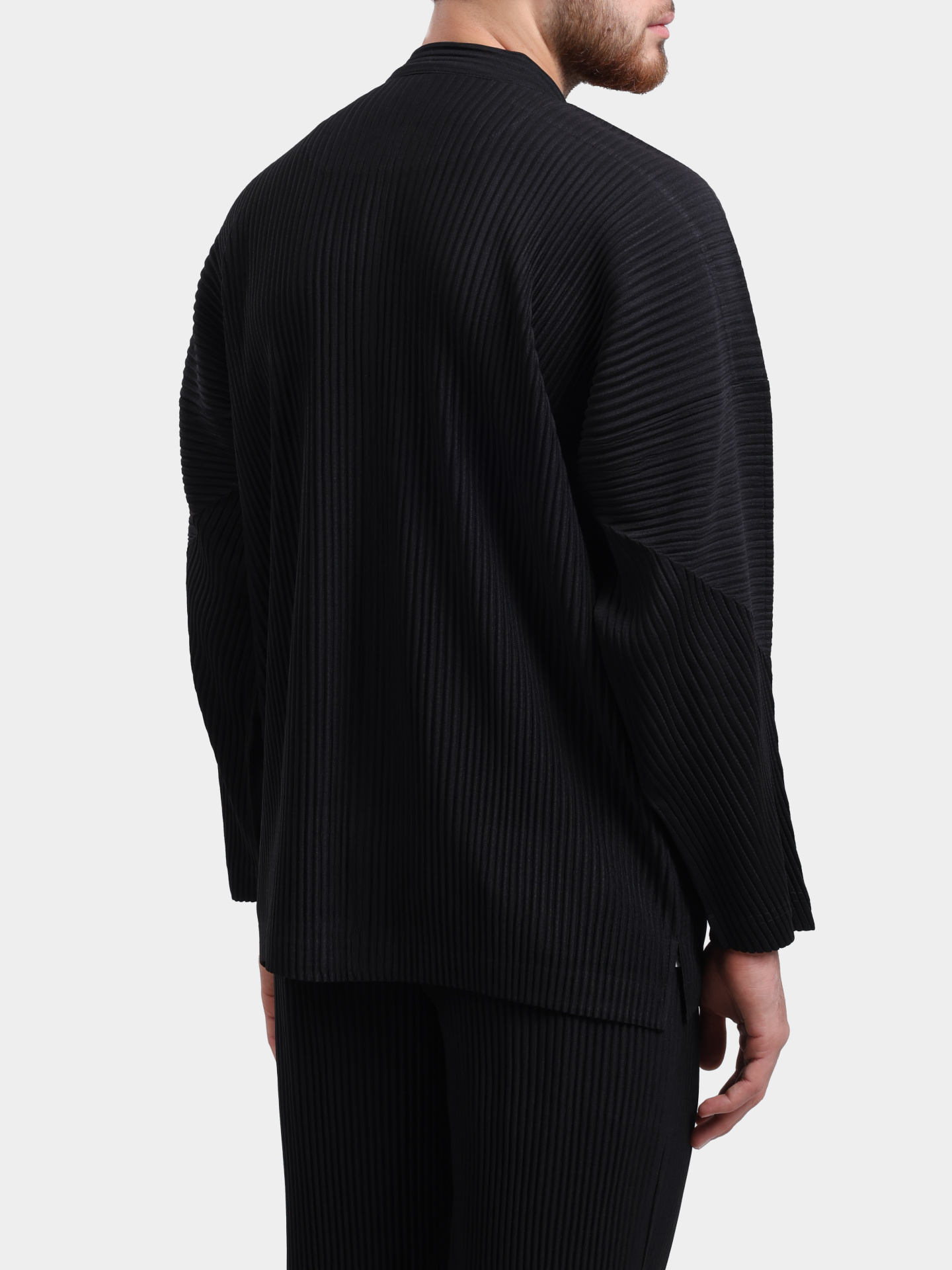 Рубашка Sphynx pleats 6432-1 мужская черная с плиссированной текстурой — купить в интернет-магазине Verdistore