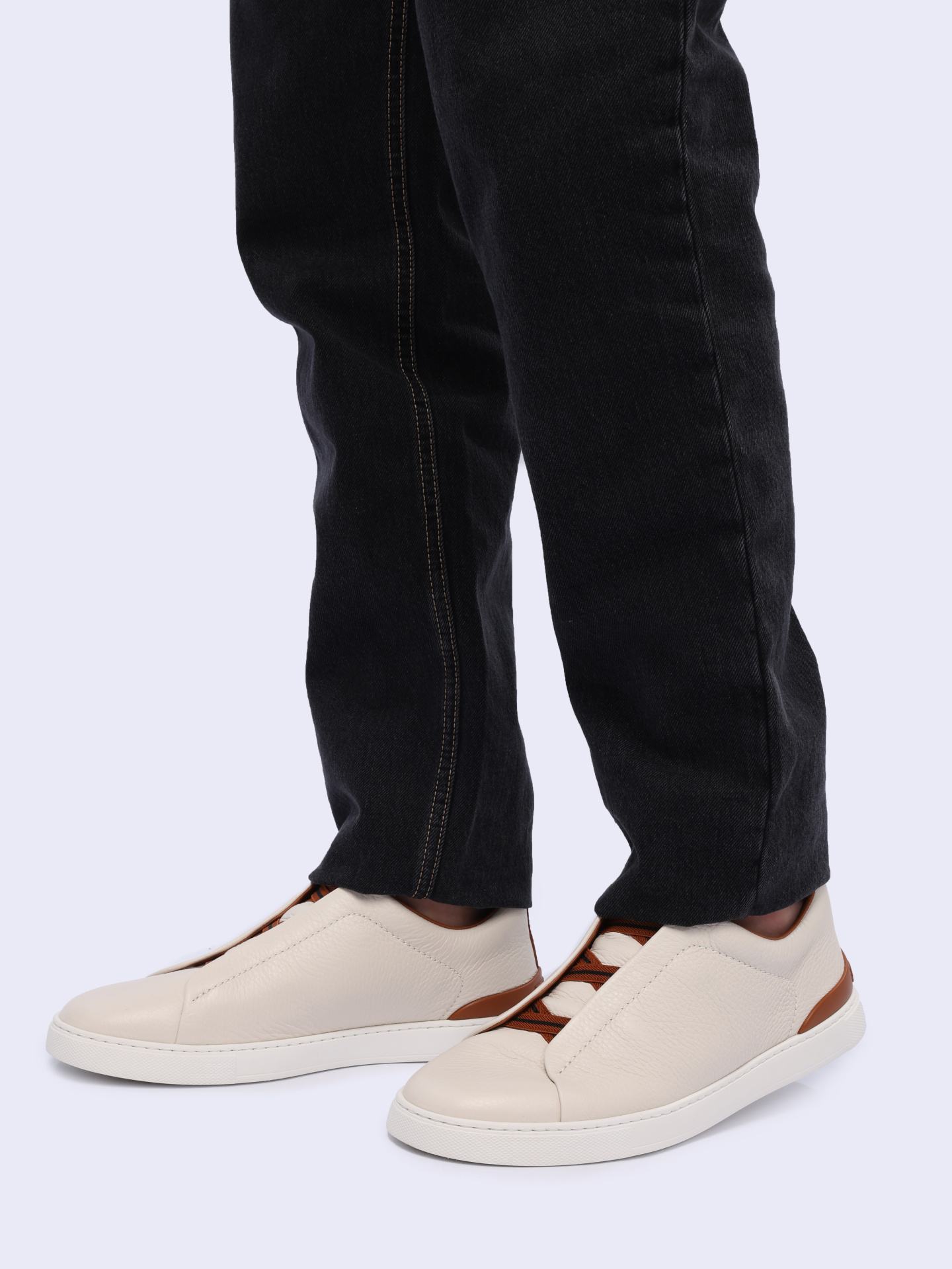 Кеды белые с рыжими вставками сзади — купить в интернет-магазине Verdistore