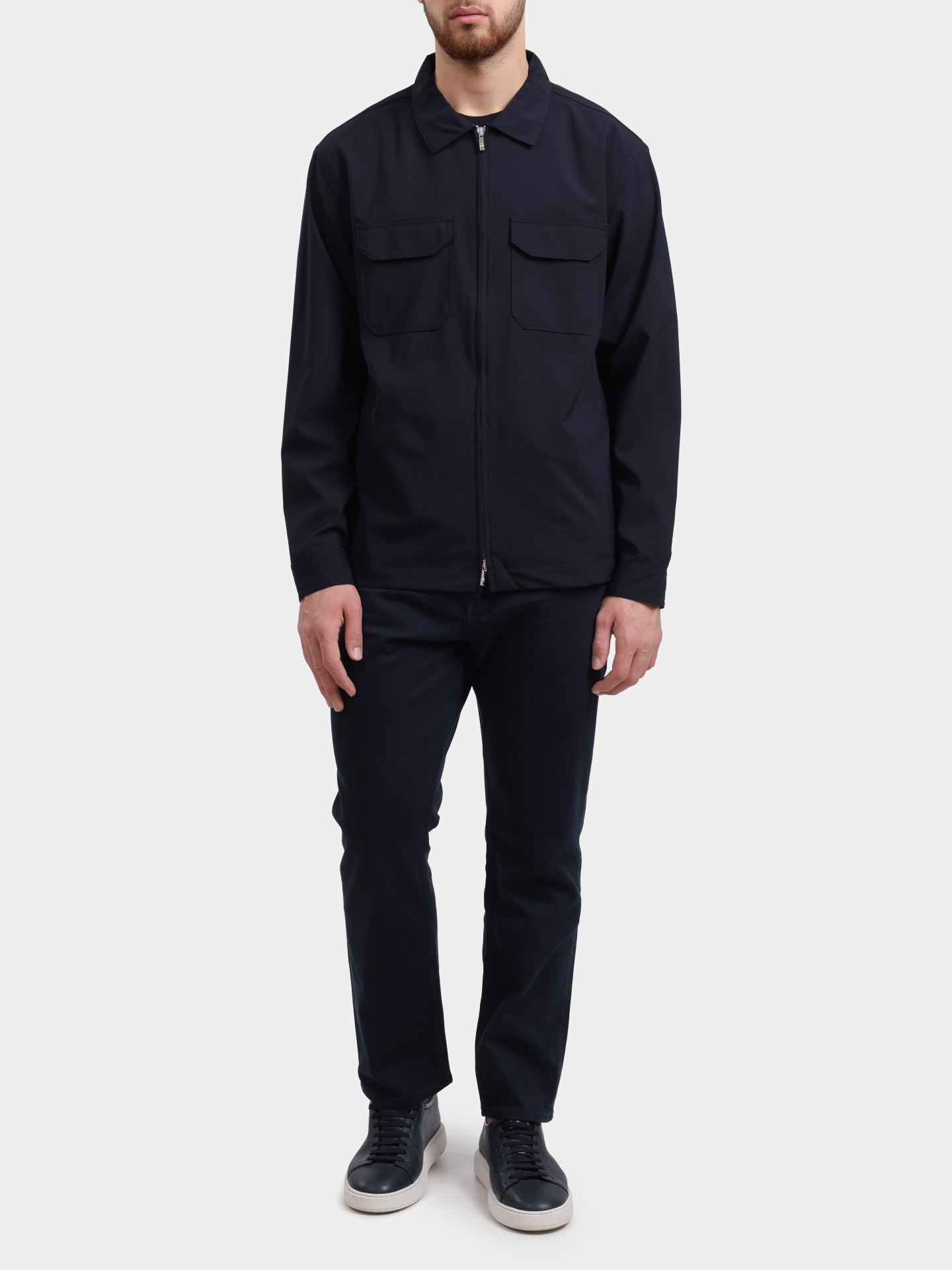 Куртка-рубашка Richard J.Brown Robert T83 8 темно-синяя мужская прямого кроя — купить в интернет-магазине Verdistore