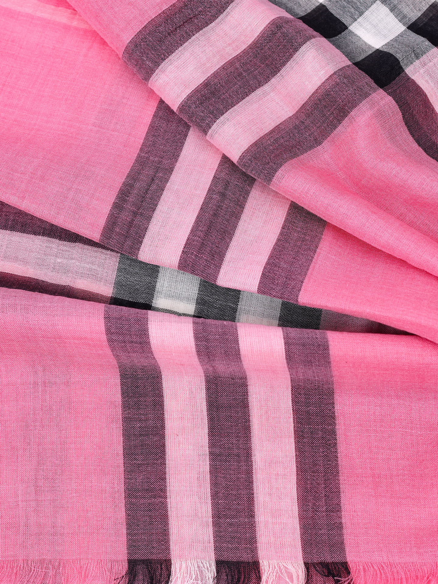 Шарф Burberry 4032916 розовый женский в клетку — купить в интернет-магазине Verdistore