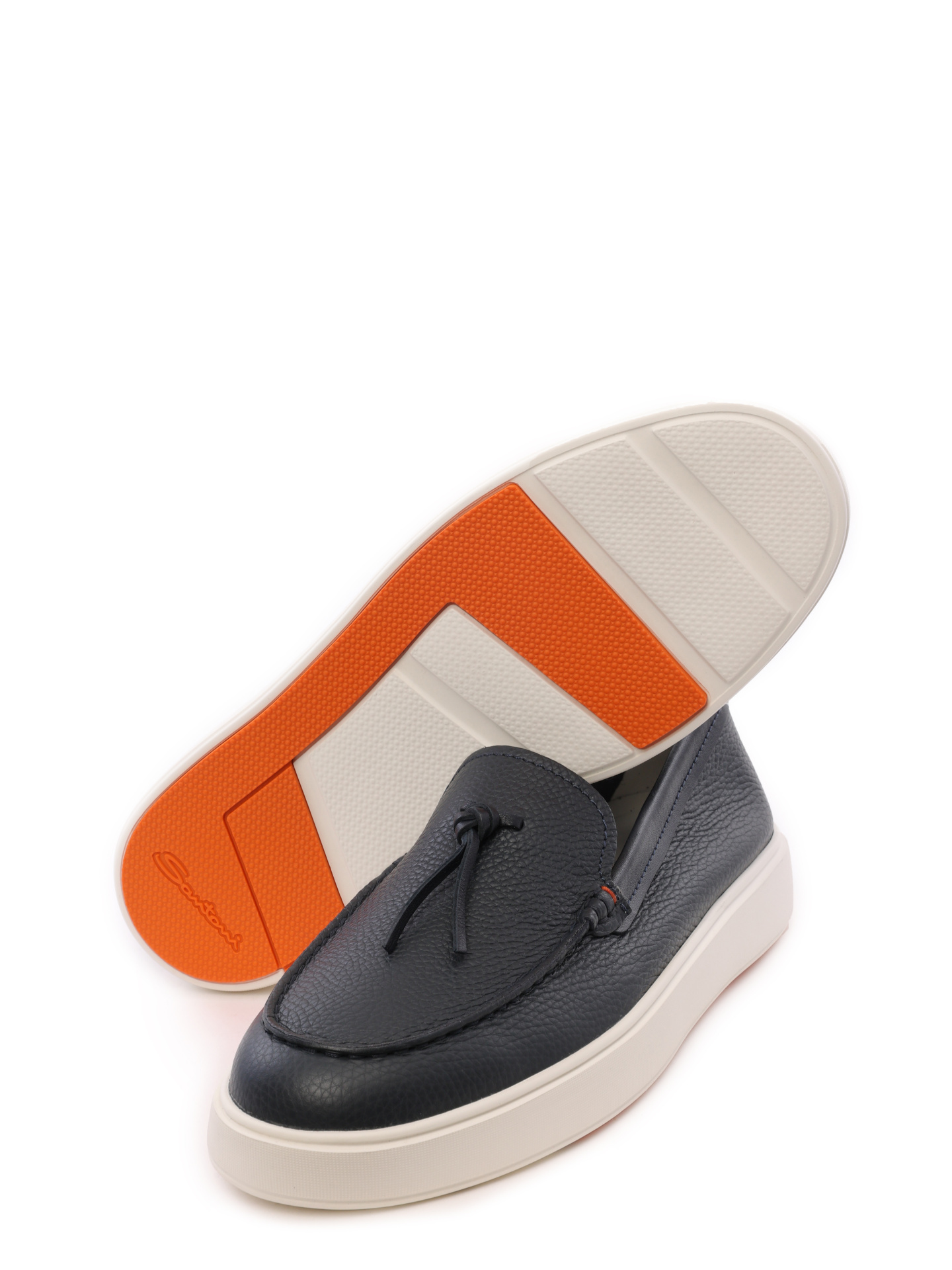 Слипоны из фактурной кожи и на высокой белой подошве — купить в интернет-магазине Verdistore