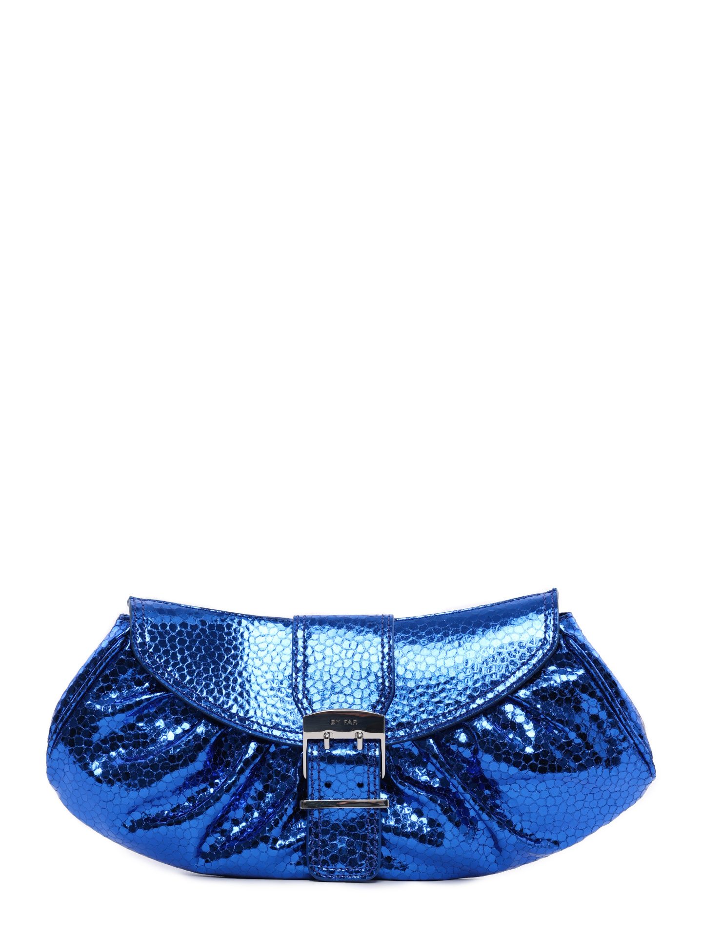 Сумка By Far 23CRGLAUBUFLGMED синяя женская из кожи — купить в интернет-магазине Verdistore