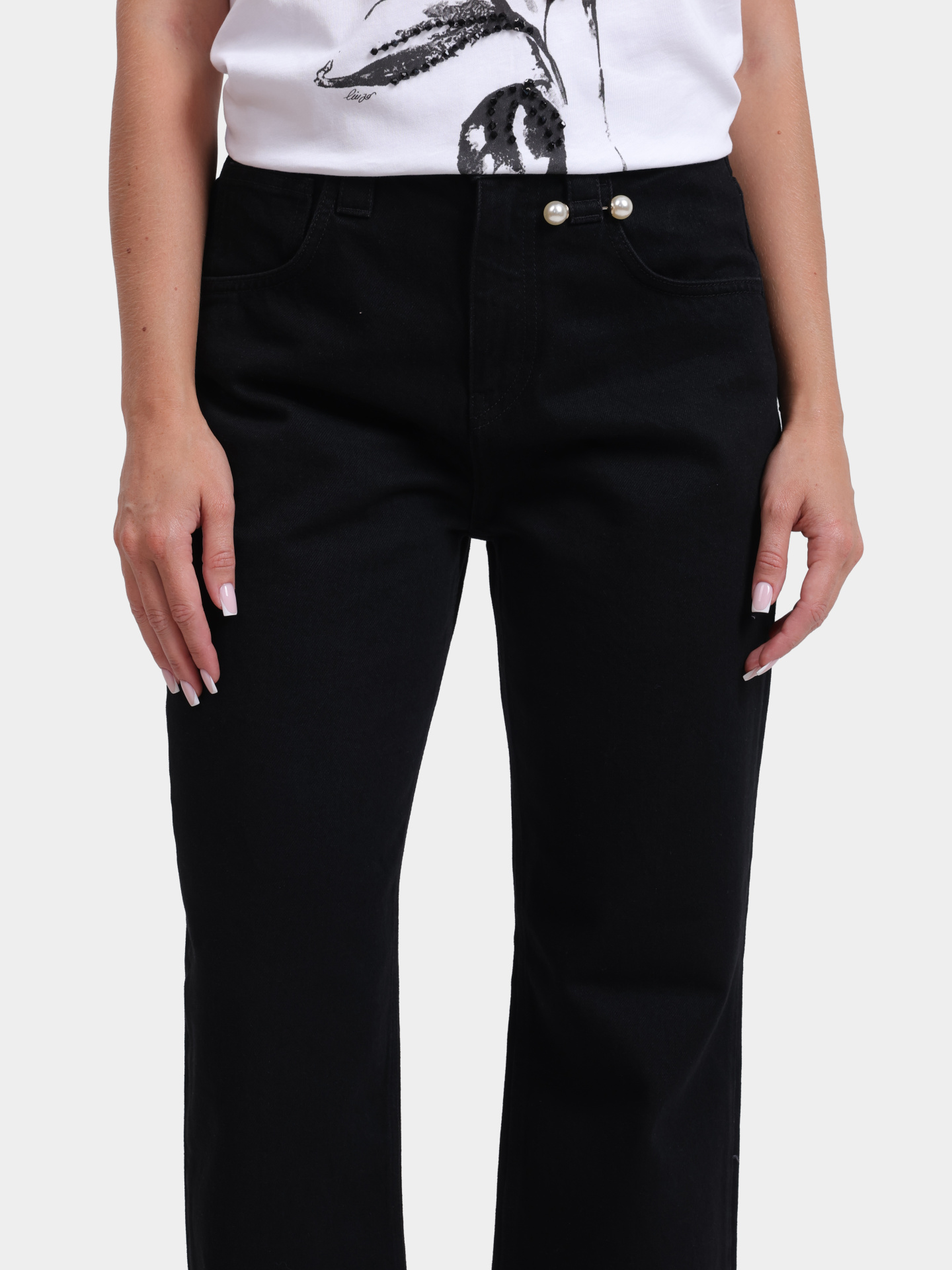 Джинсы Liu-Jo CF5110 D5028 87019 черные женские — купить в интернет-магазине Verdistore